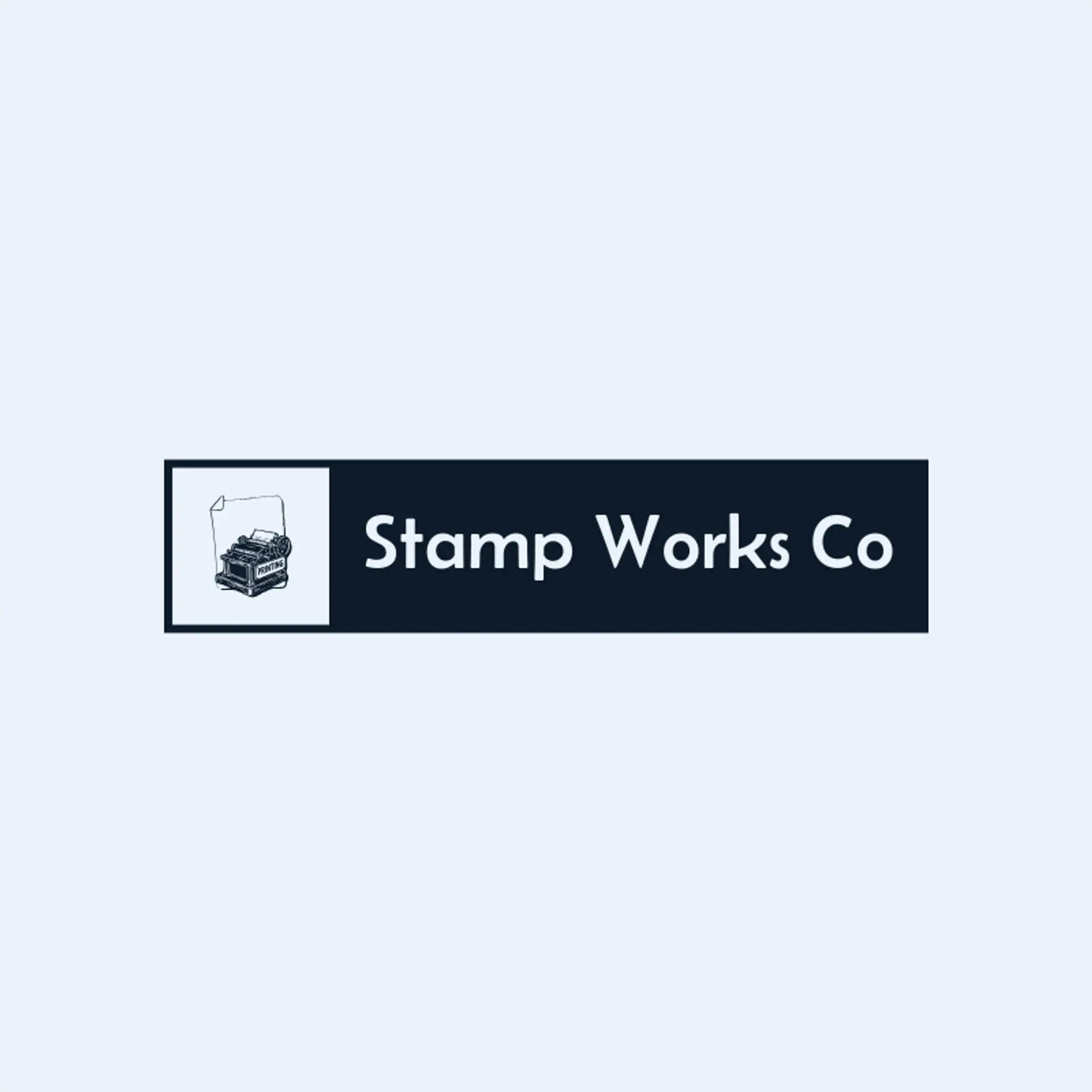 Stamp Works Co logo for printing press