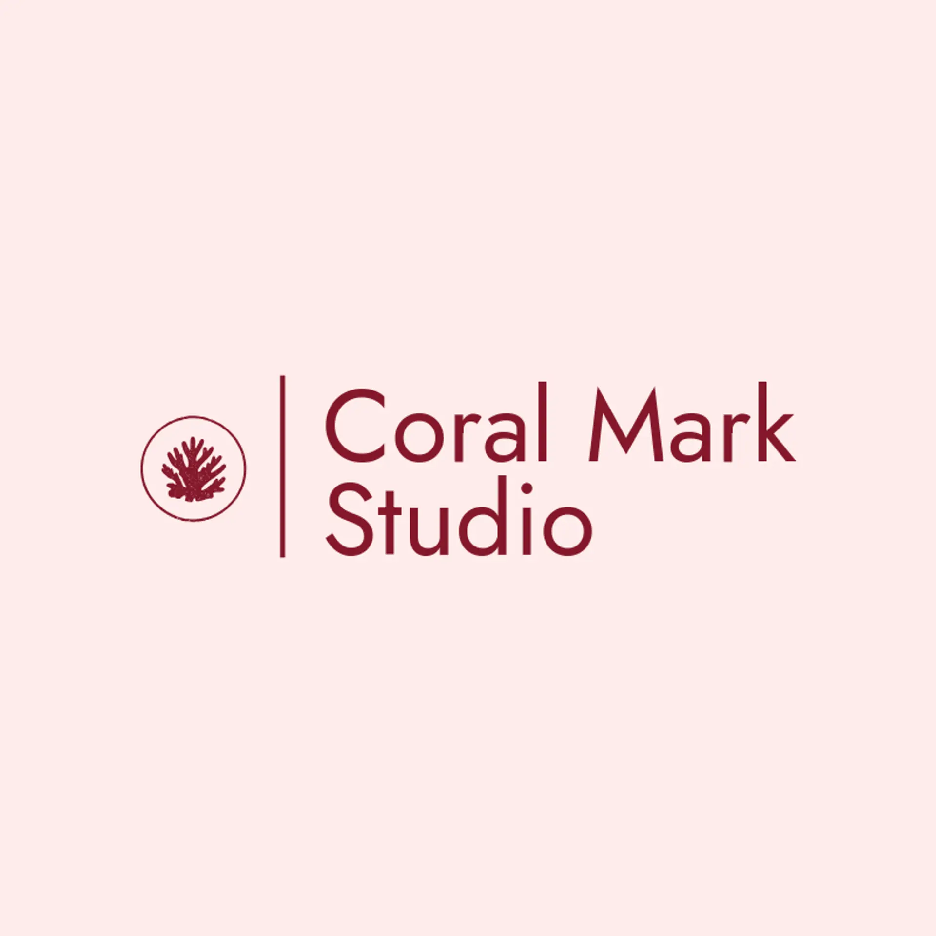 Coral Mark Studio logo for stamp