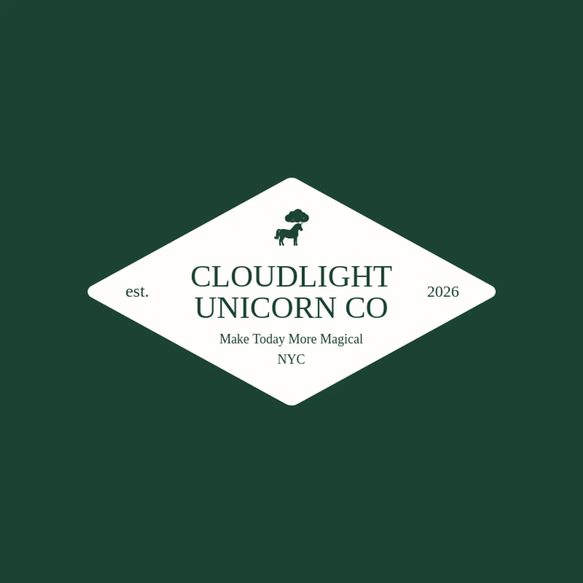 Cloudlight Unicorn Co logo for unicorn