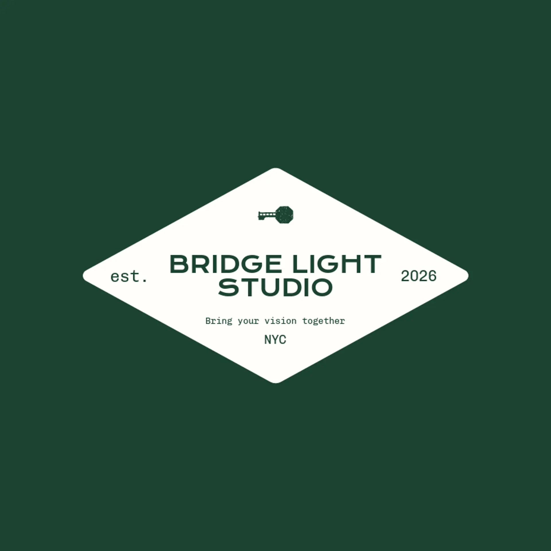 Bridge Light Studio logo for hexagon