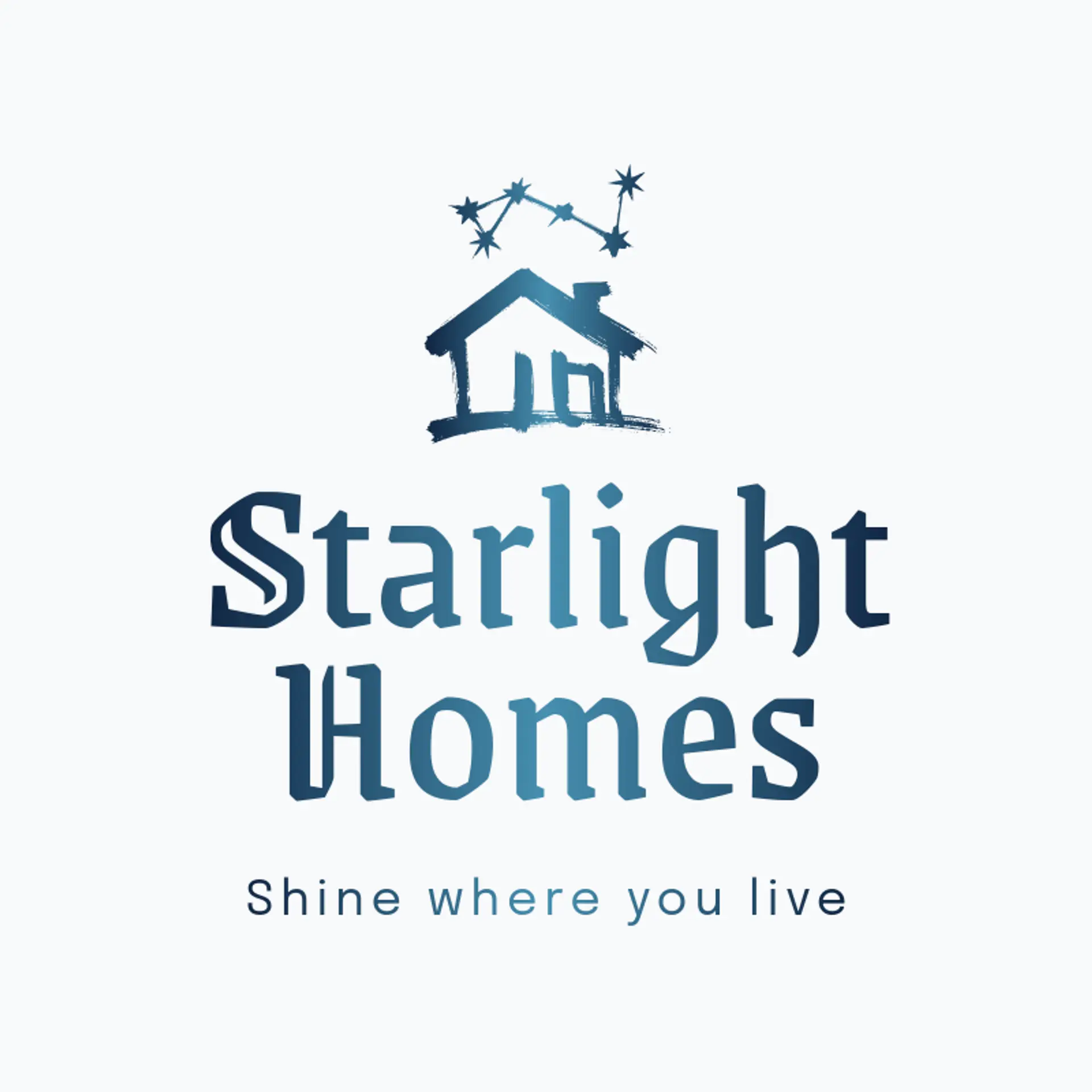 Starlight Homes logo for house