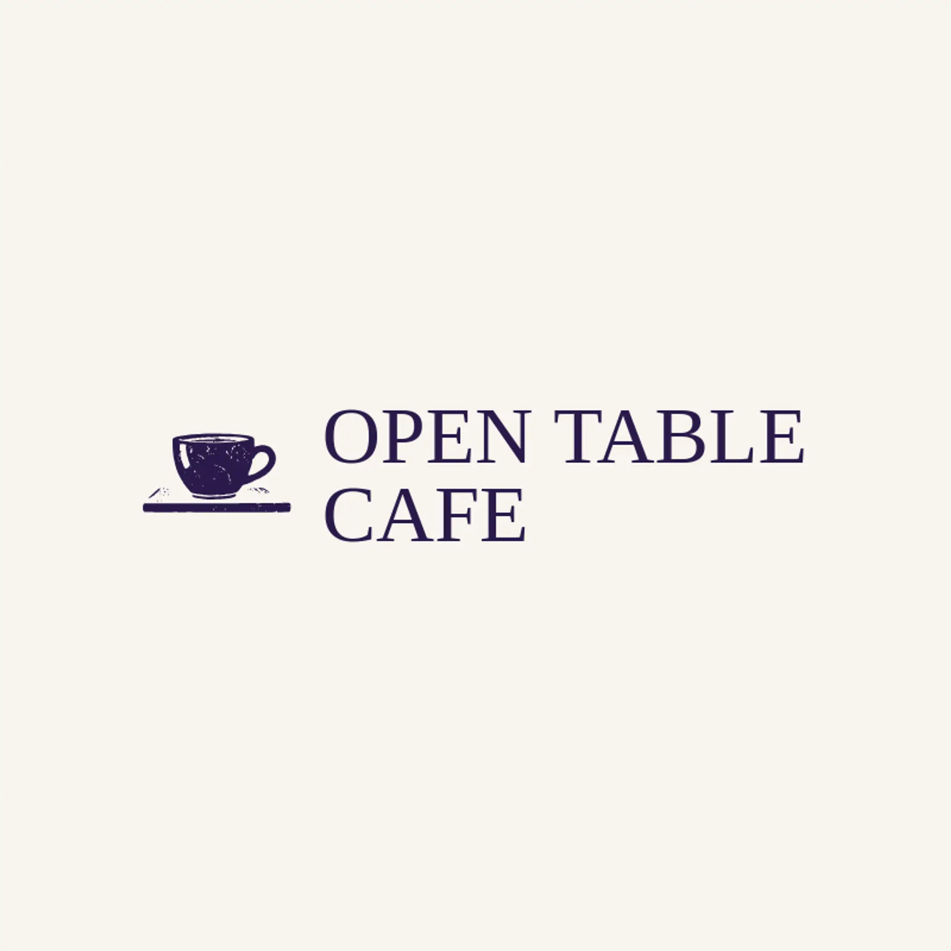 Open Table Cafe logo for small business