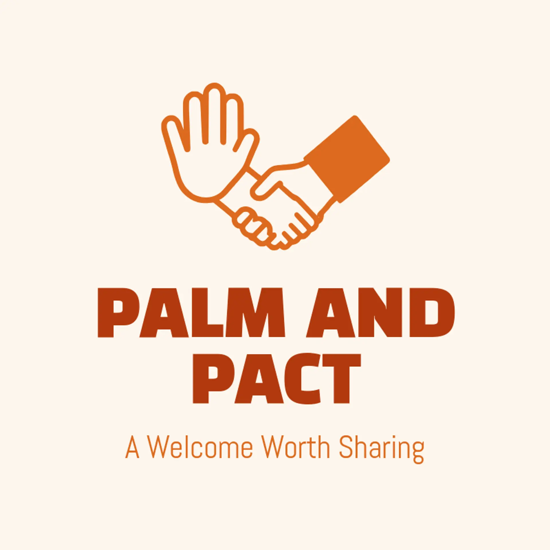 Palm and Pact logo for handshake