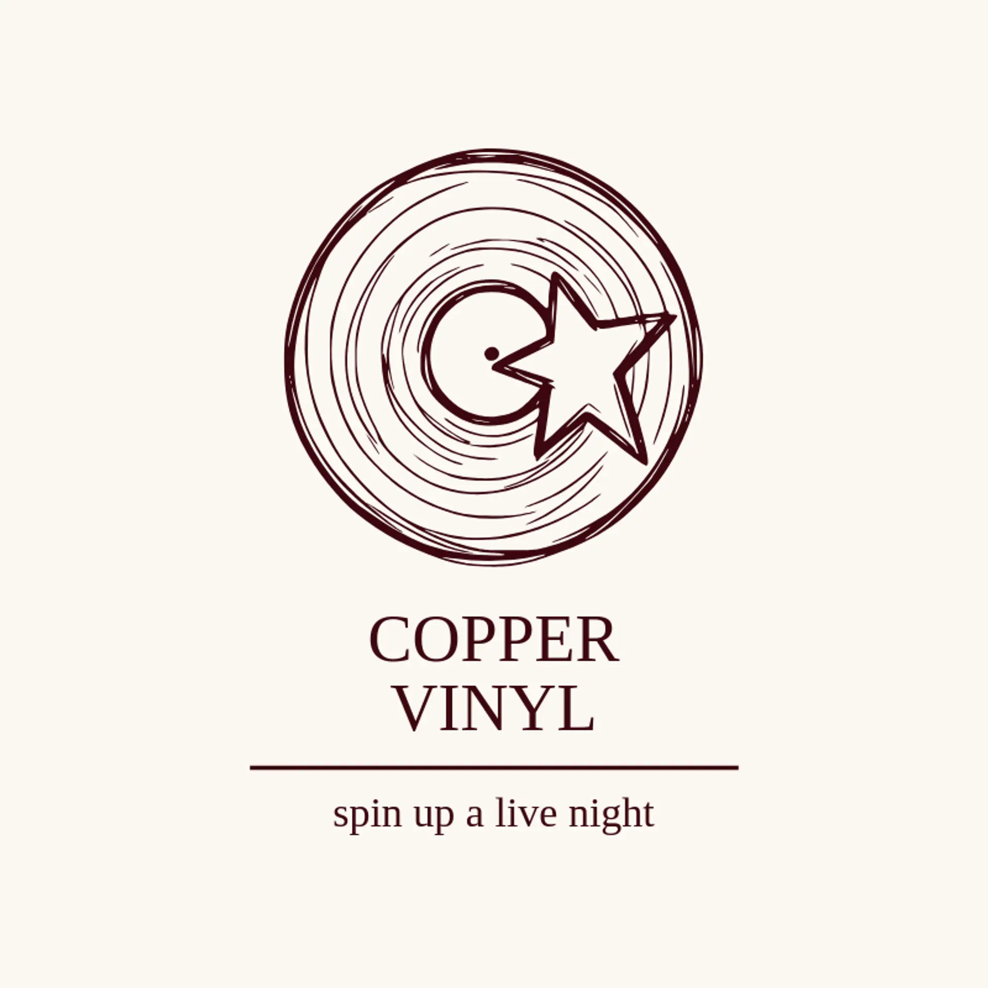 Copper Vinyl logo for concert