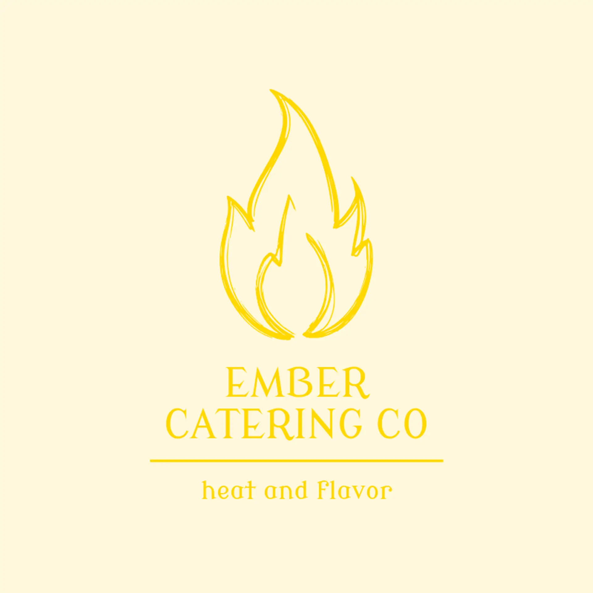Ember Catering Co logo for fire