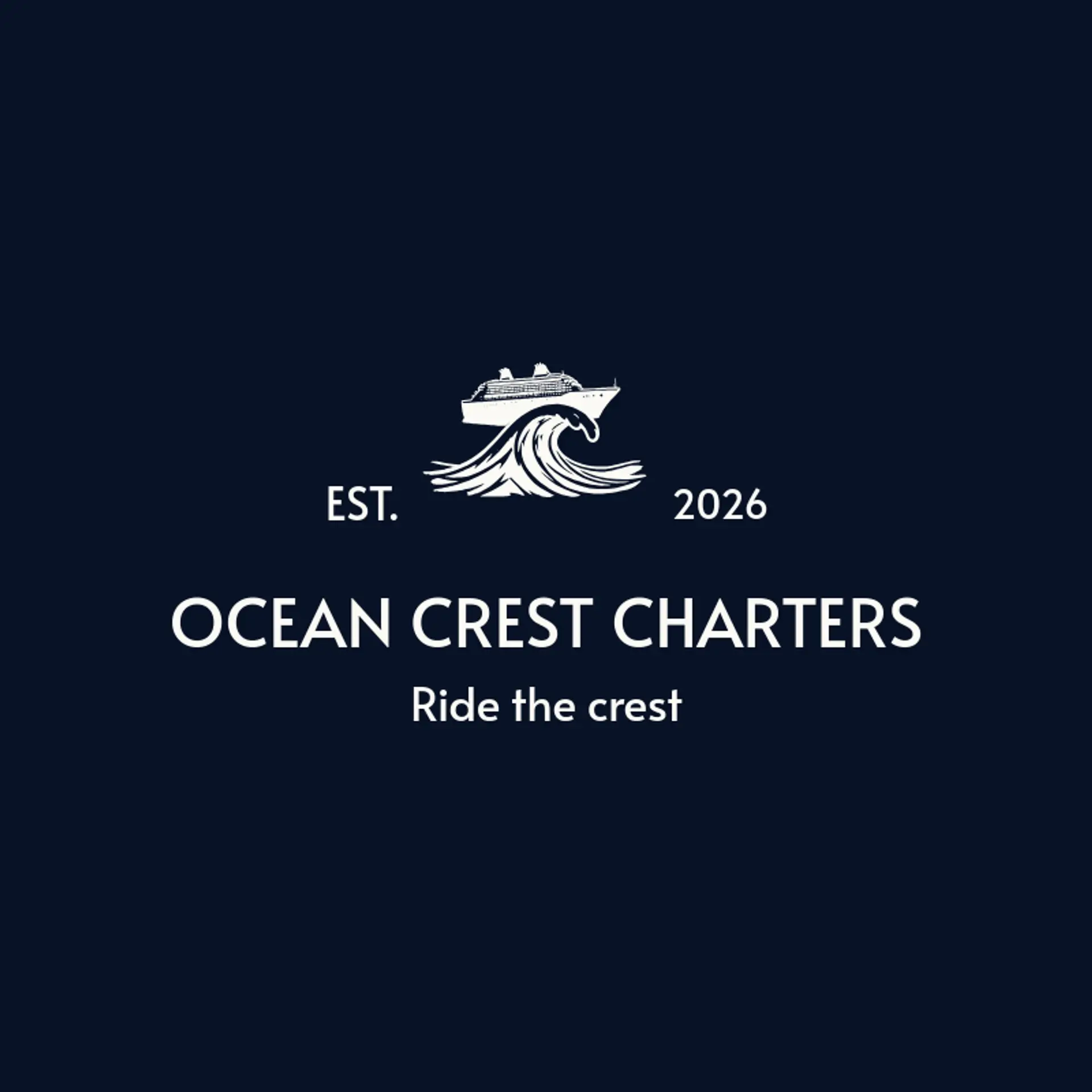 Ocean Crest Charters logo for cruise