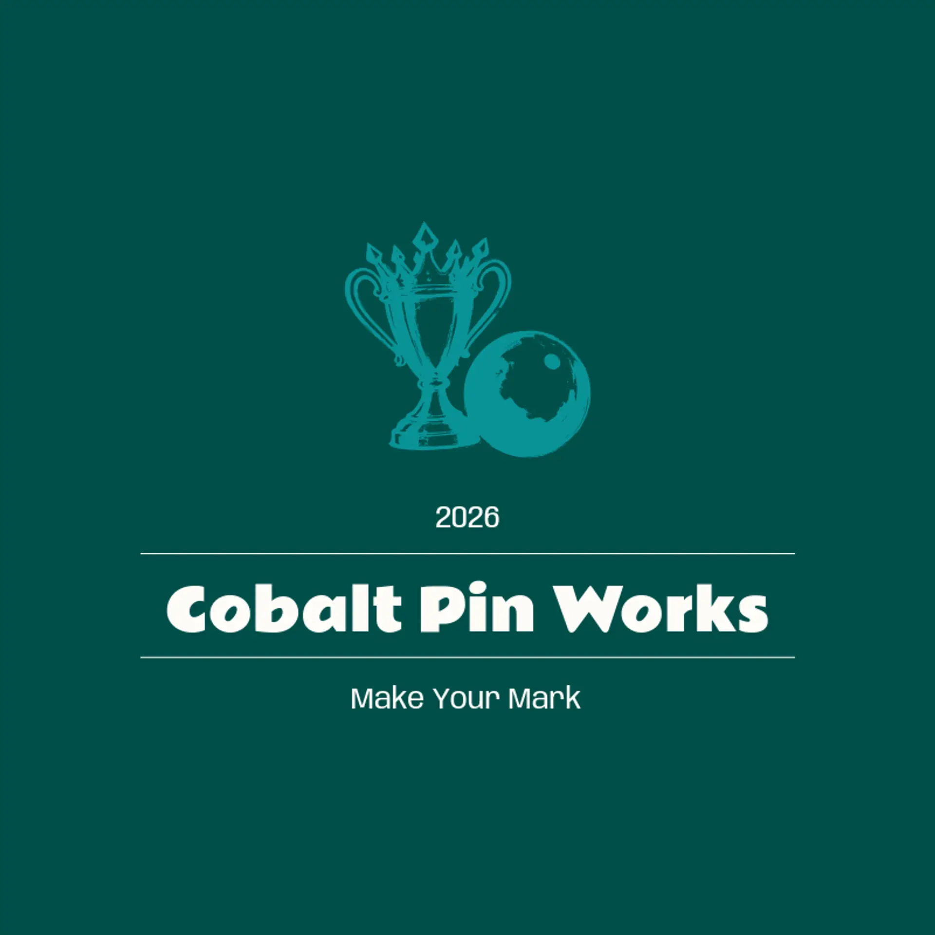 Cobalt Pin Works logo for bowling