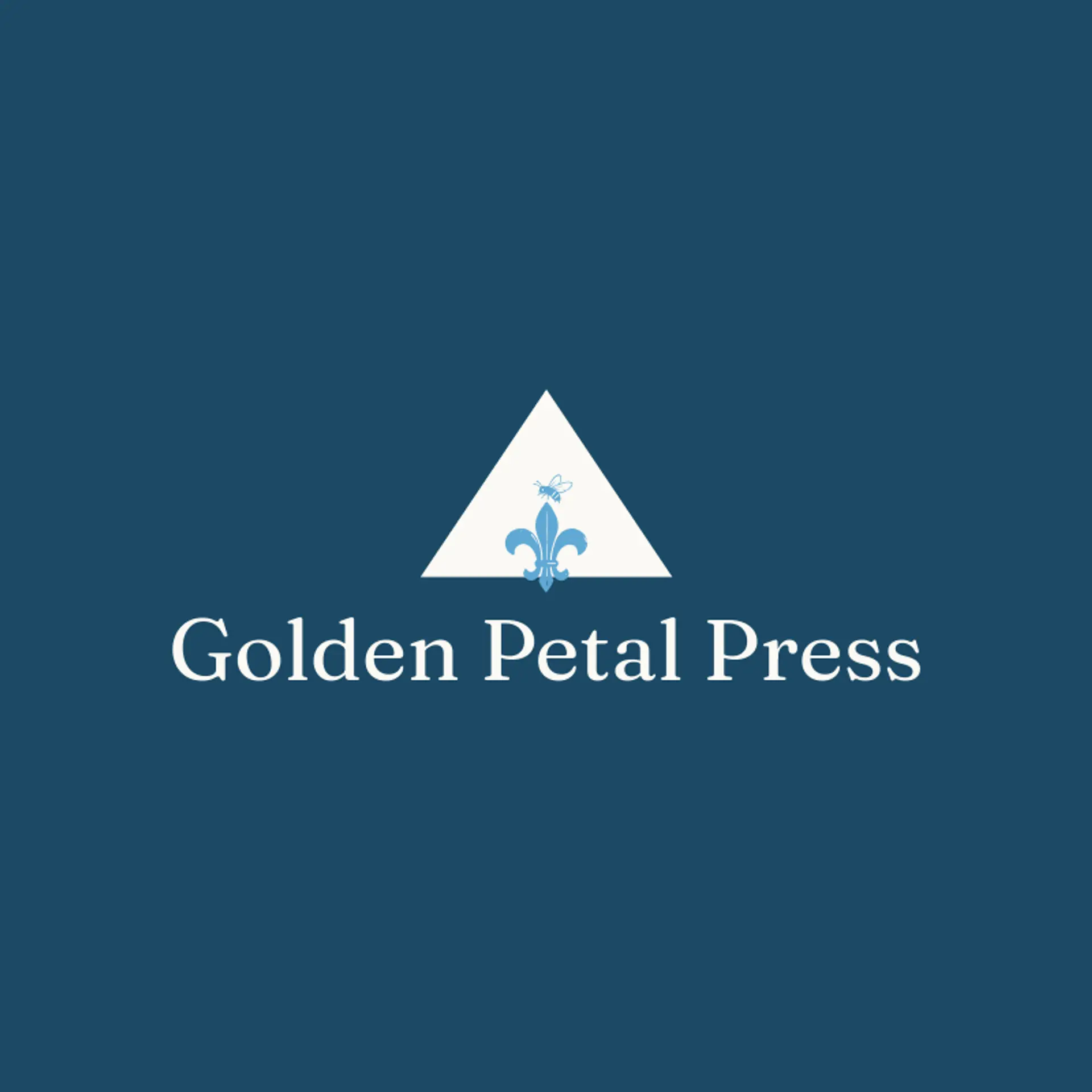 Golden Petal Press logo for fleur de lis
