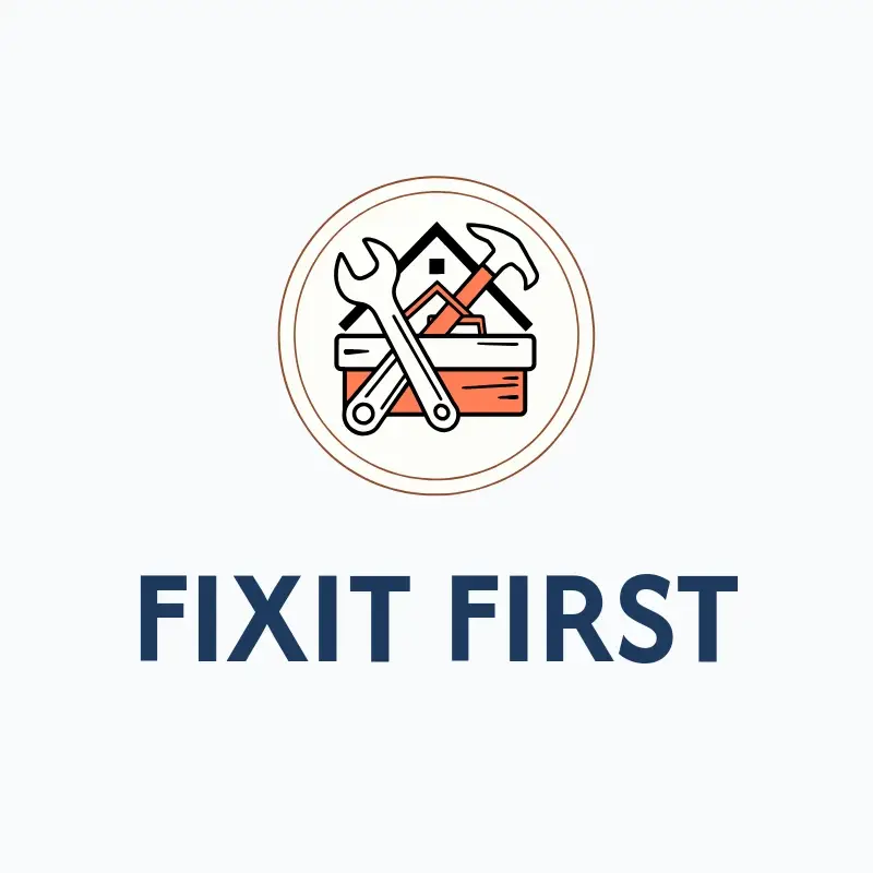 The handyman business name FixIt First as a branded logo with a color icon