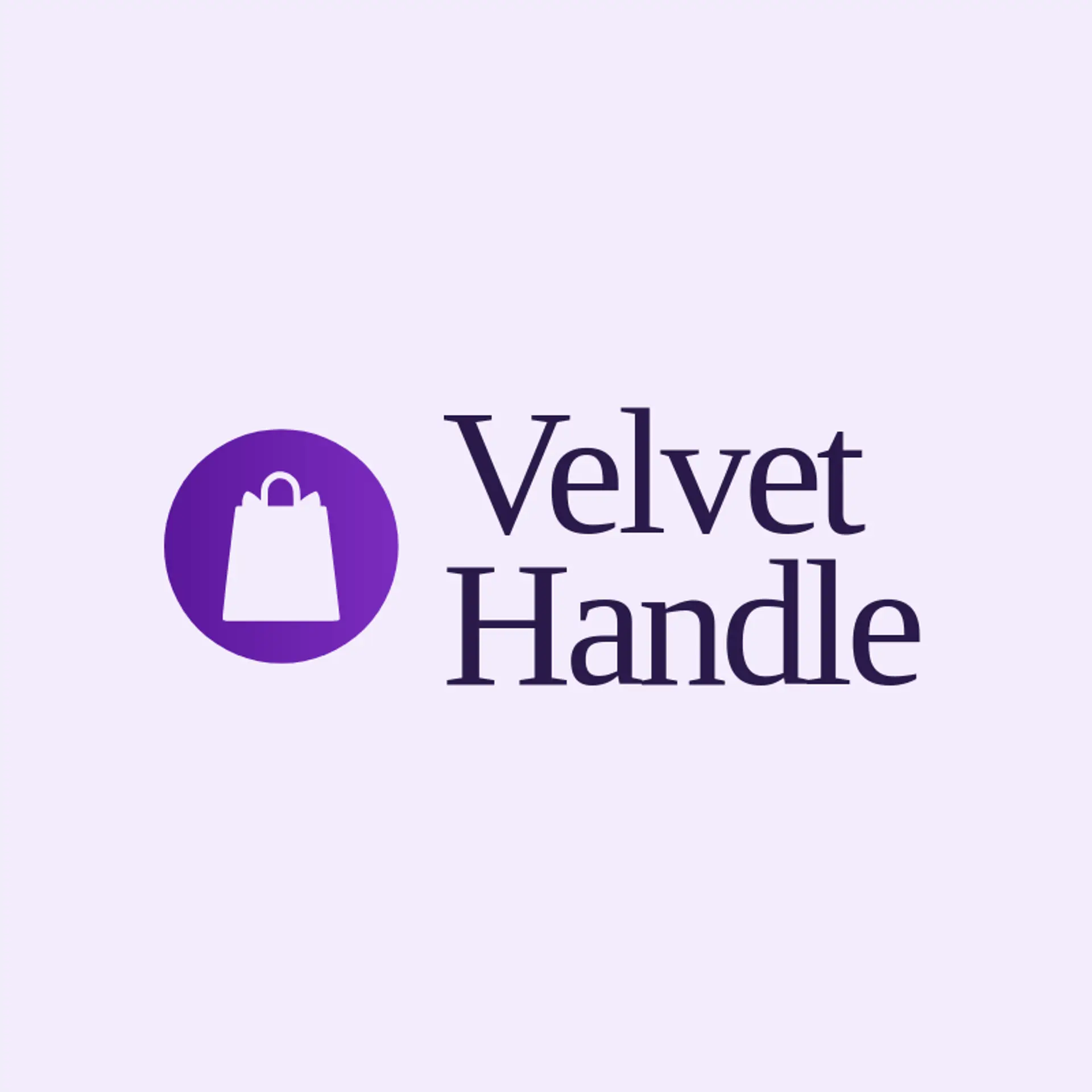 Velvet Handle logo for shopping bag