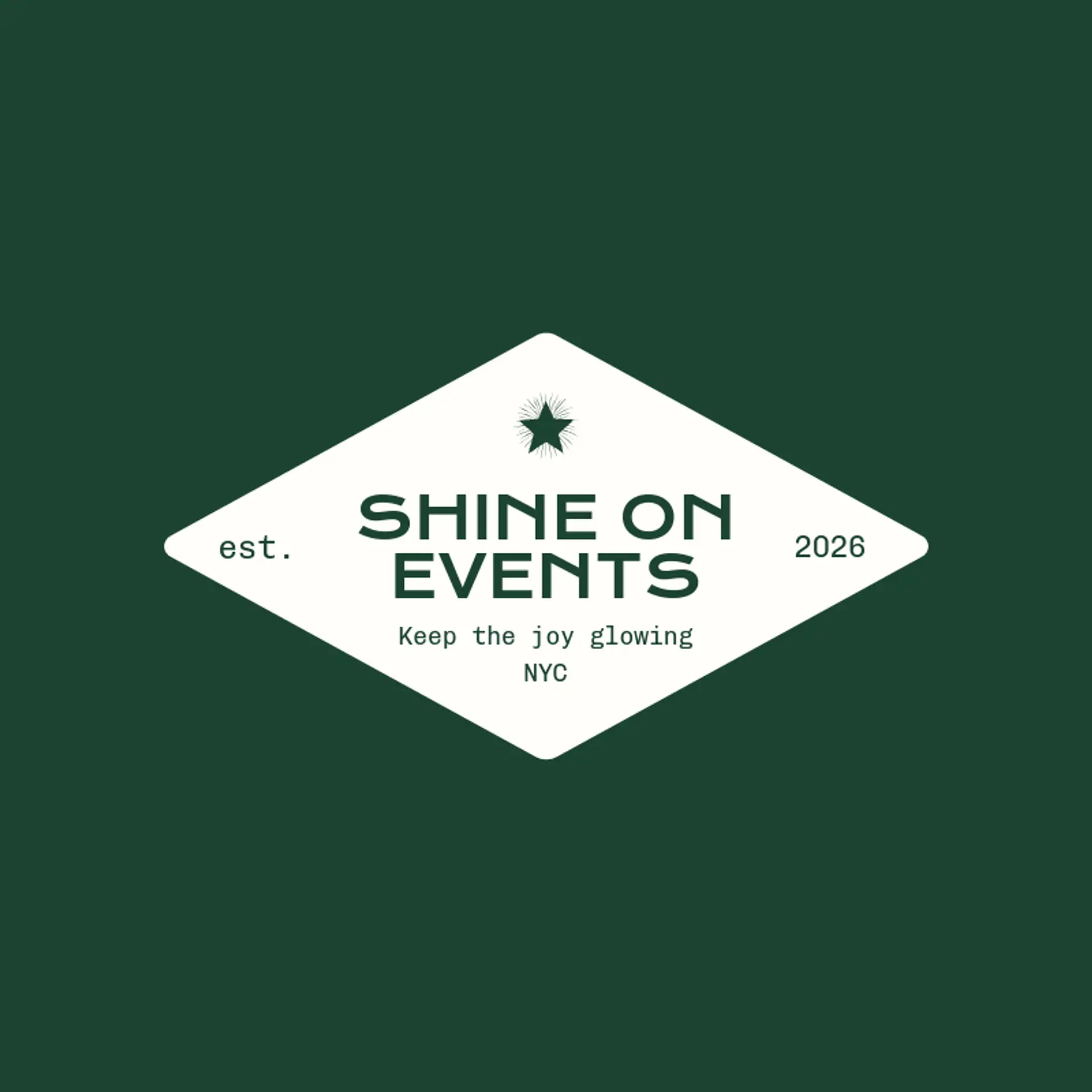 Shine On Events logo for birthday