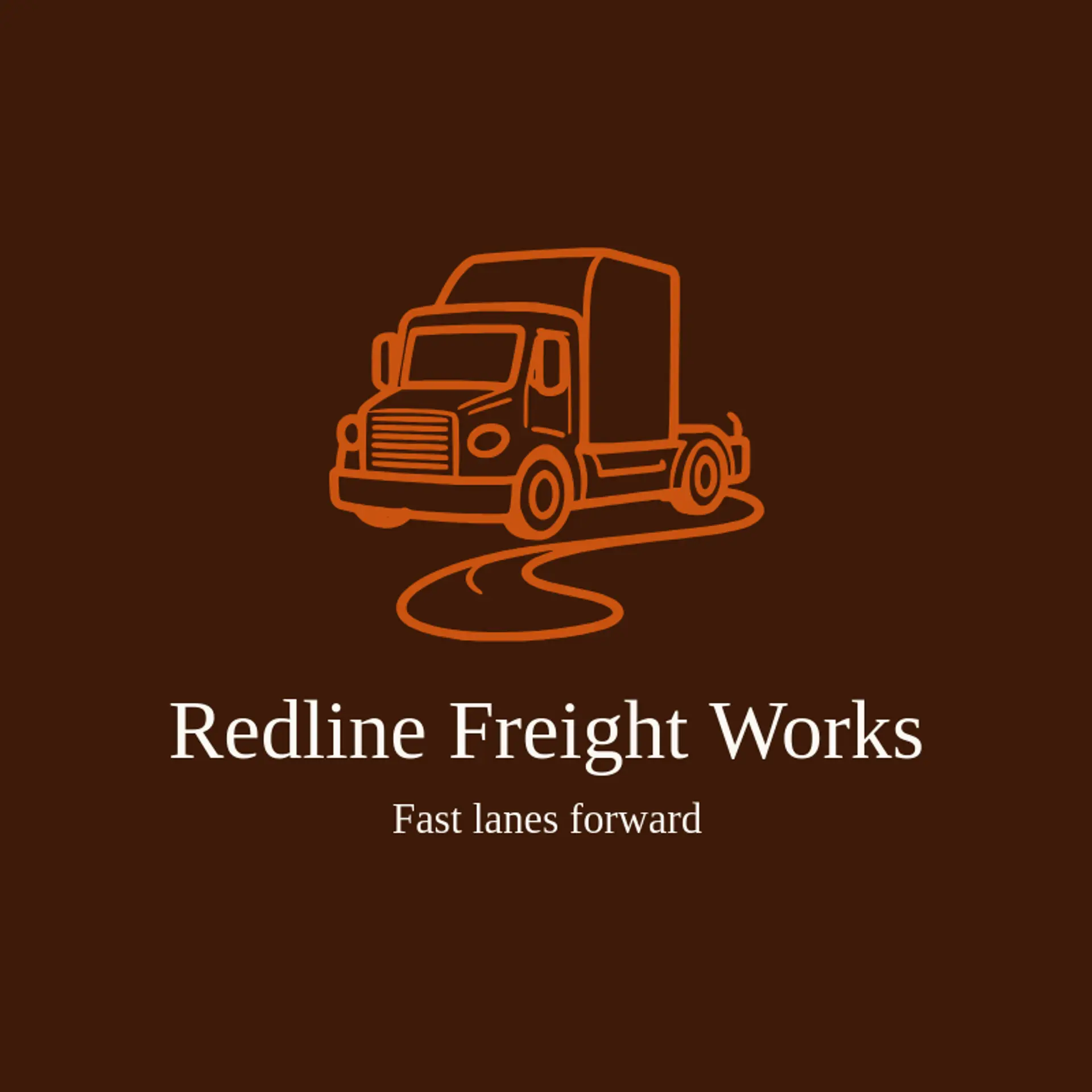 Redline Freight Works logo for trucking company