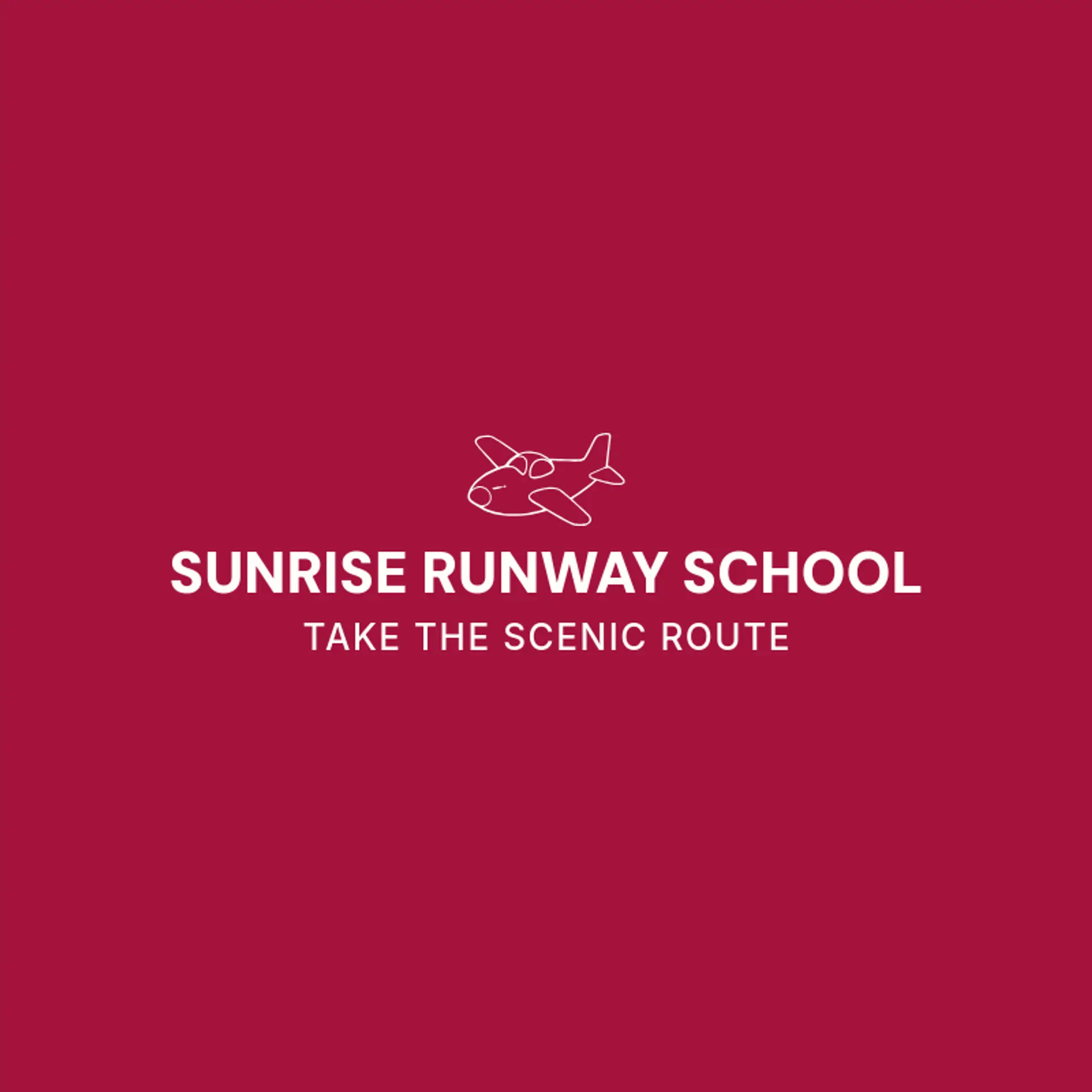 Sunrise Runway School logo for pilot