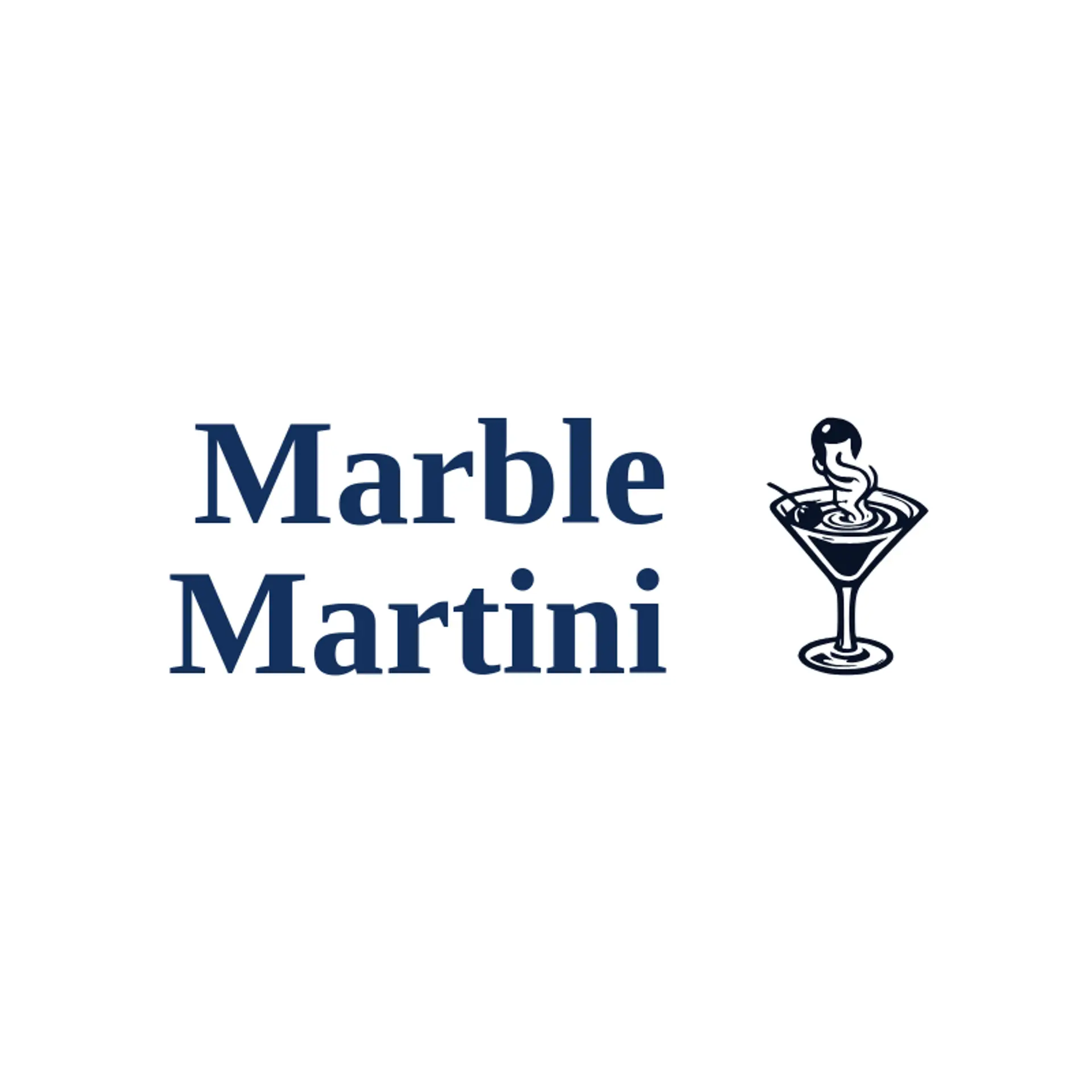 Marble Martini logo for bartender
