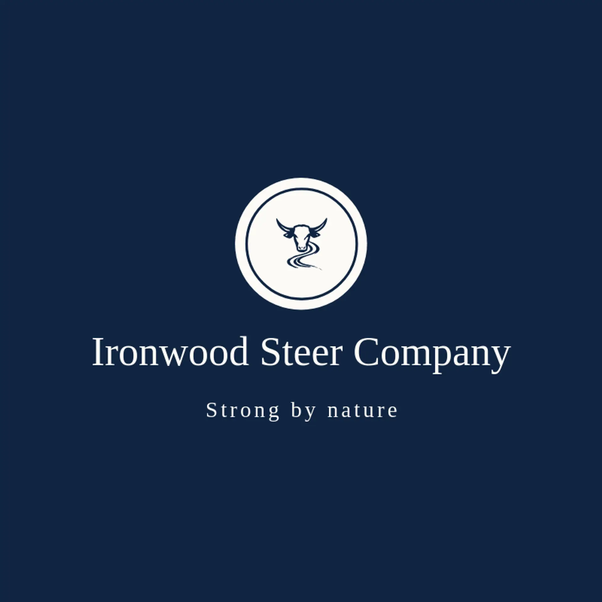 Ironwood Steer Company logo for longhorn