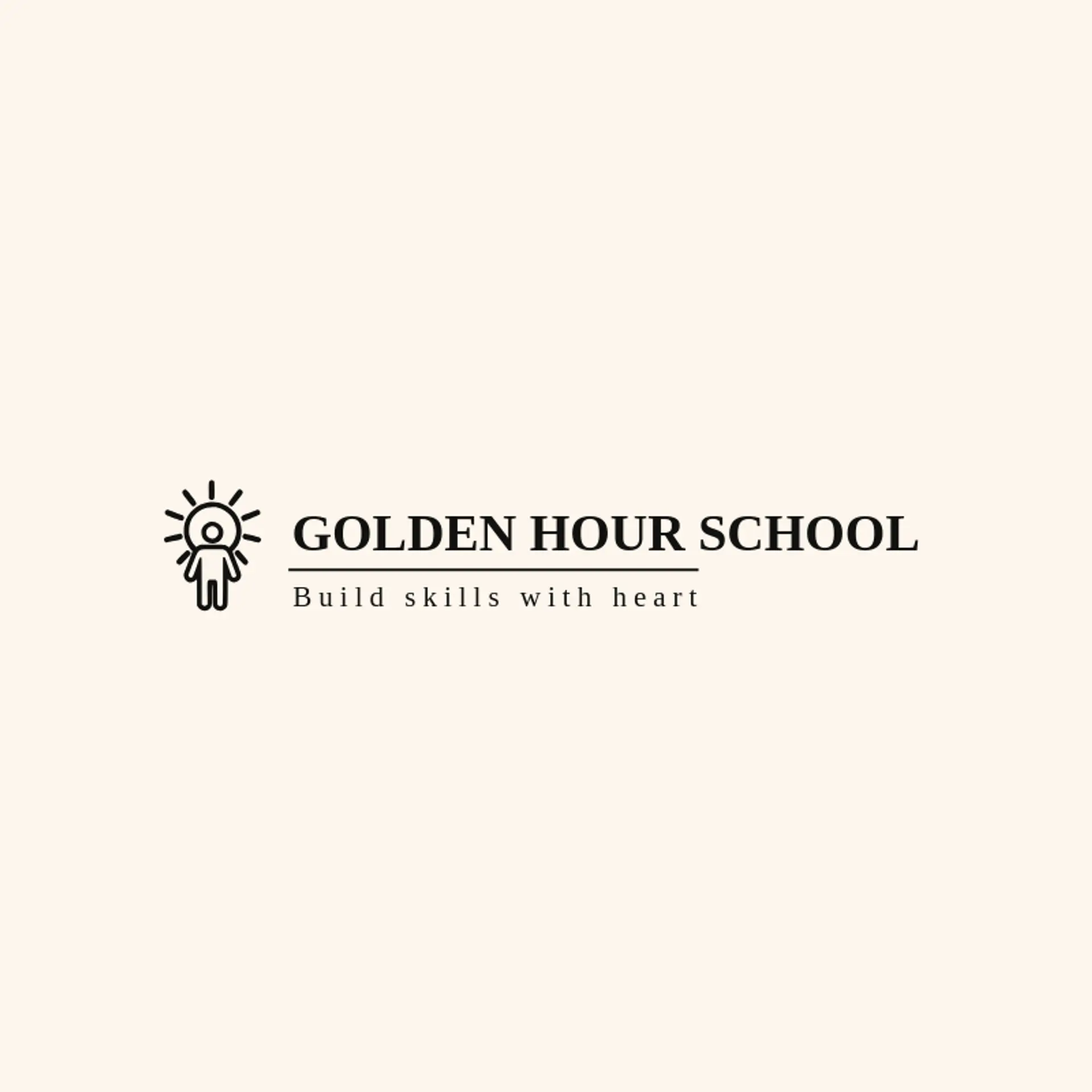 Golden Hour School logo for teaching