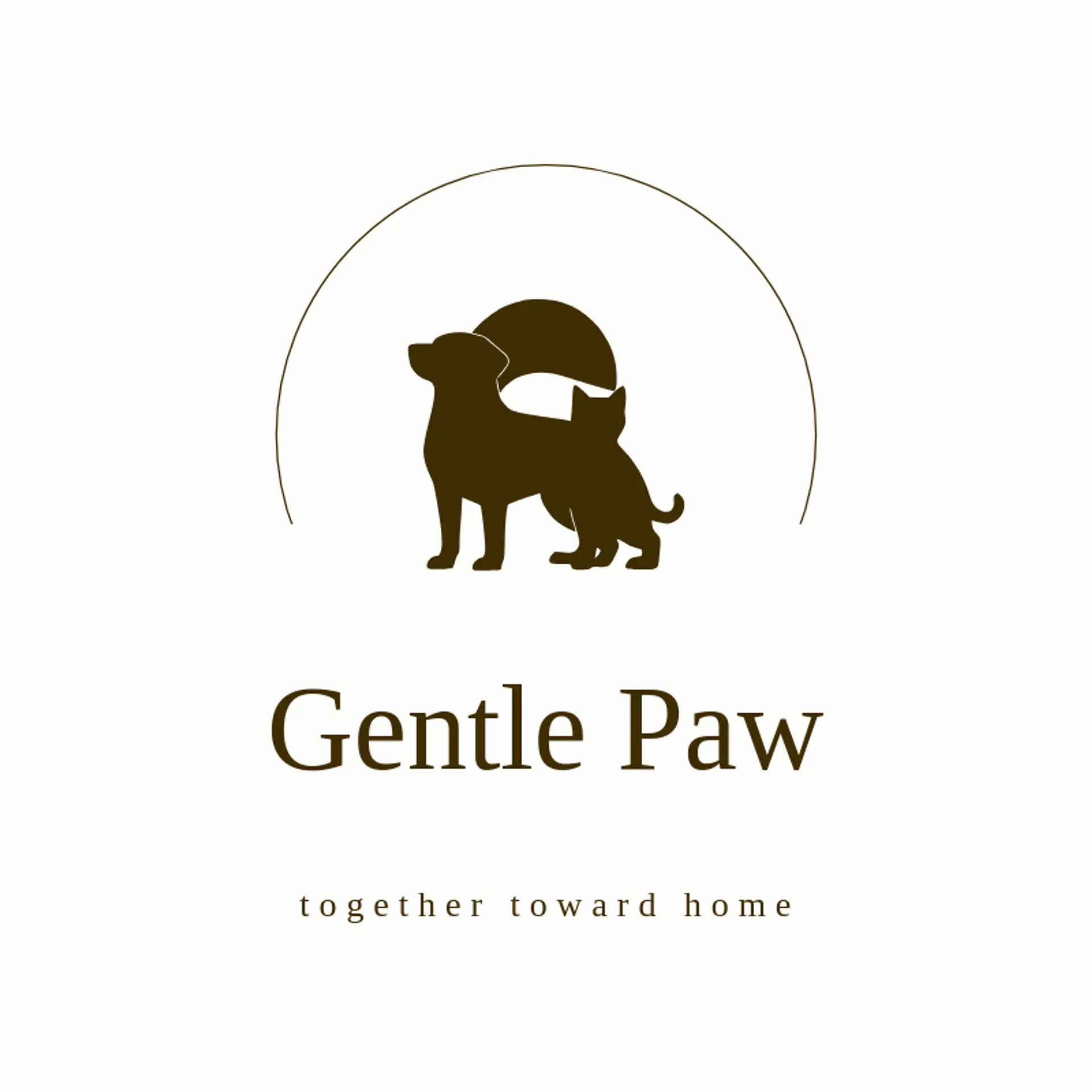 Gentle Paw logo for animal shelter