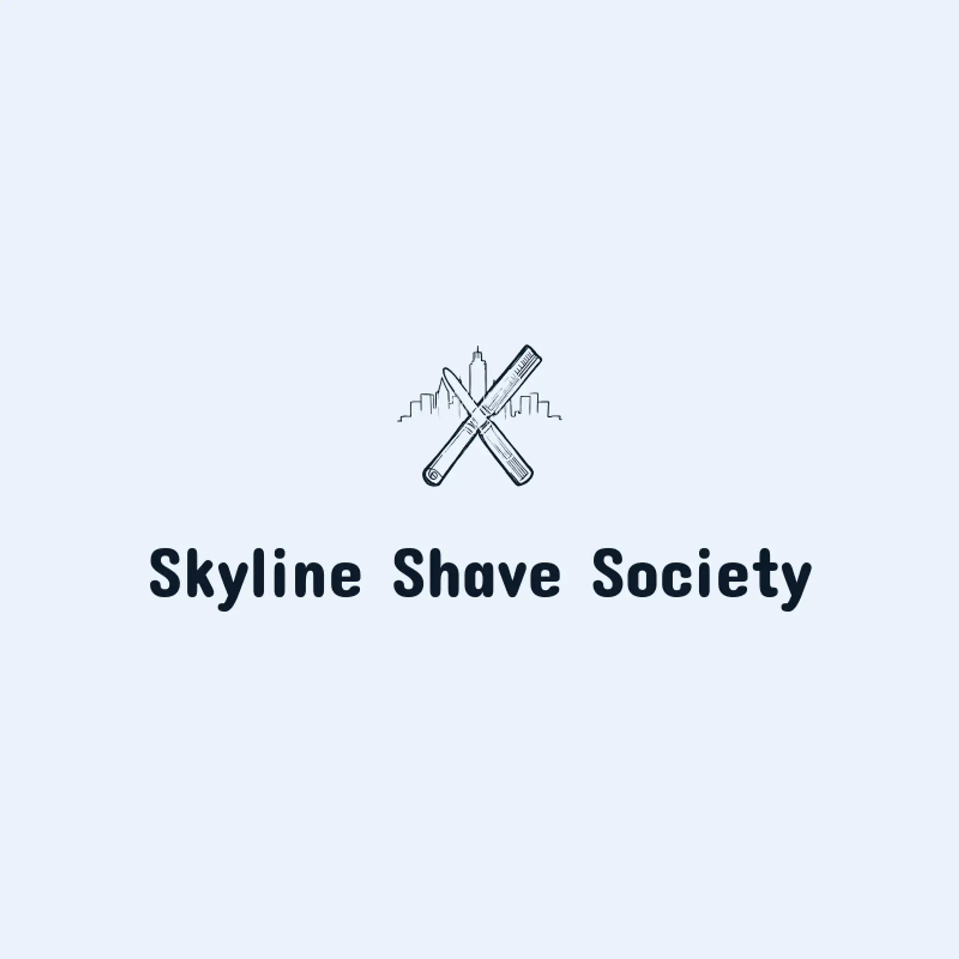 Skyline Shave Society logo for men salon