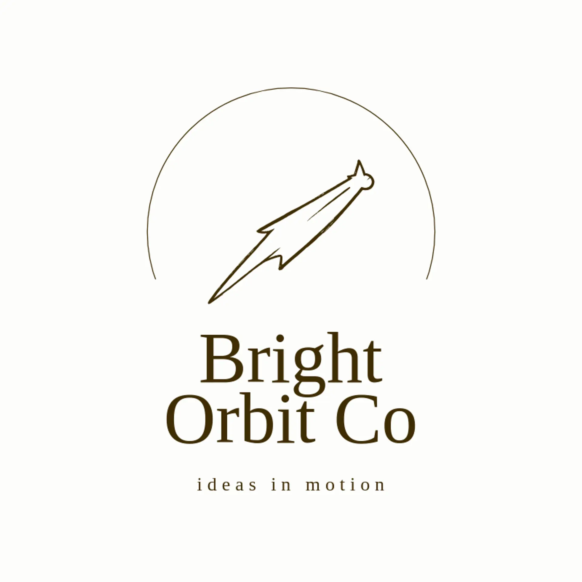 Bright Orbit Co logo for shooting star