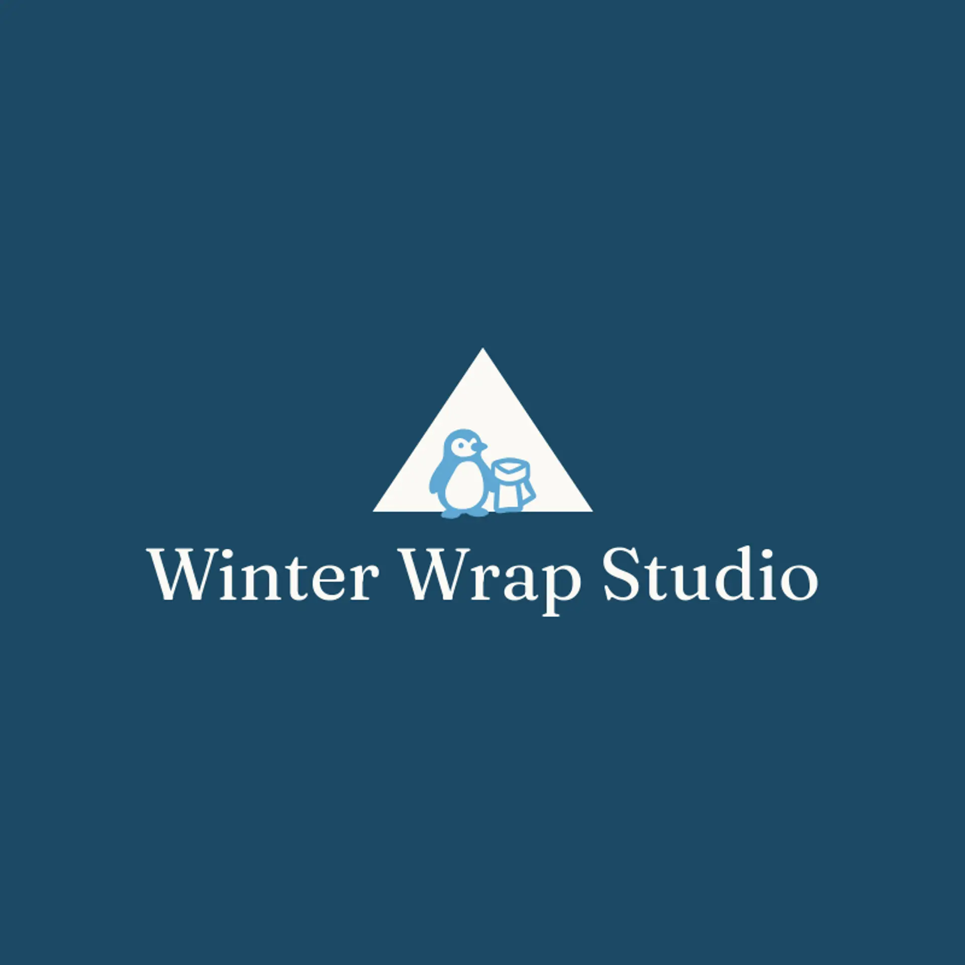 Winter Wrap Studio logo for penguin