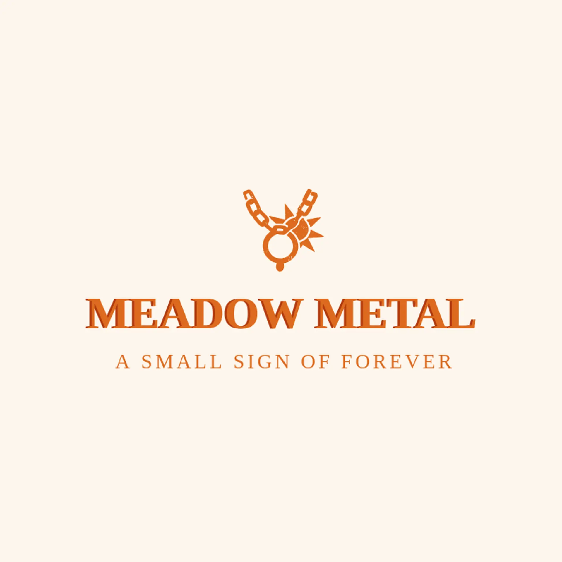 Meadow Metal logo for necklace