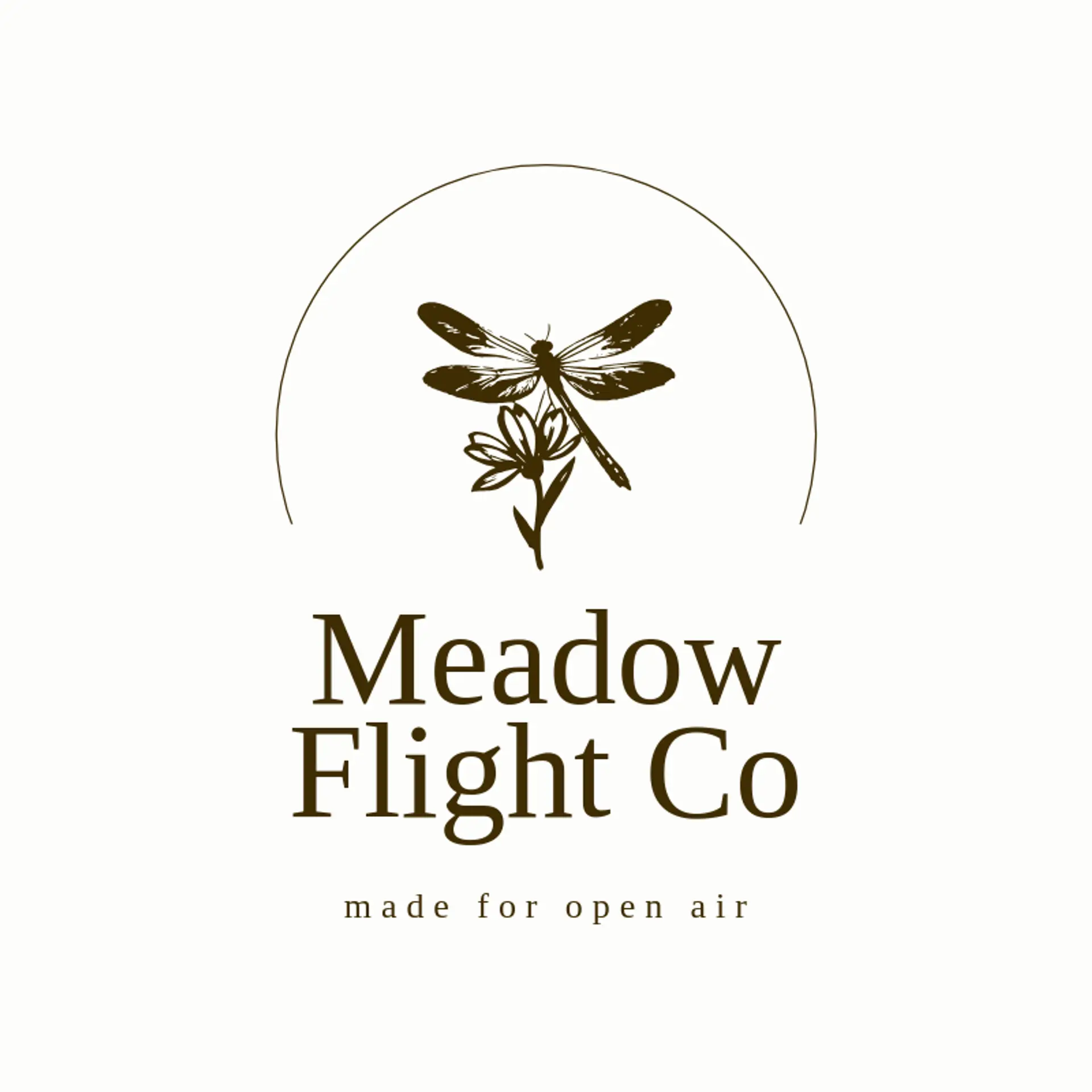 Meadow Flight Co logo for dragonfly
