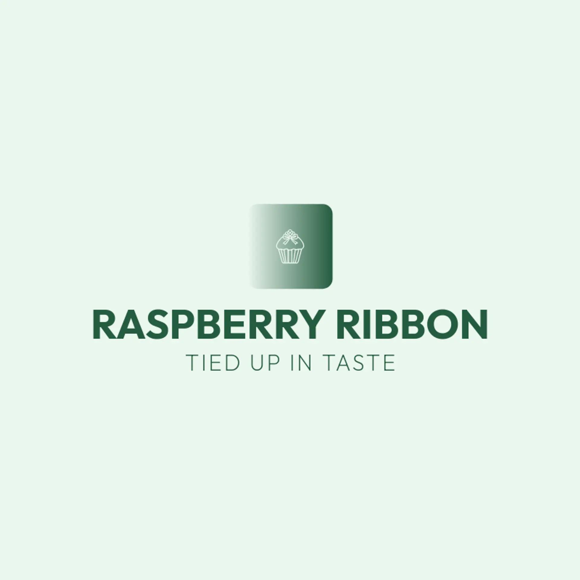Raspberry Ribbon logo for cupcake