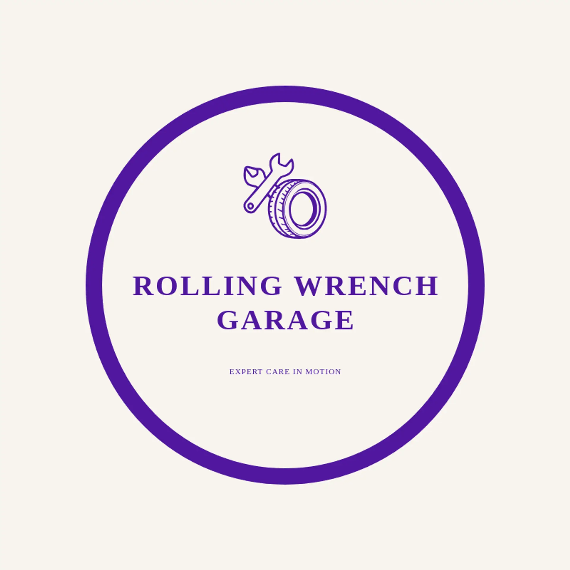 Rolling Wrench Garage logo for tire