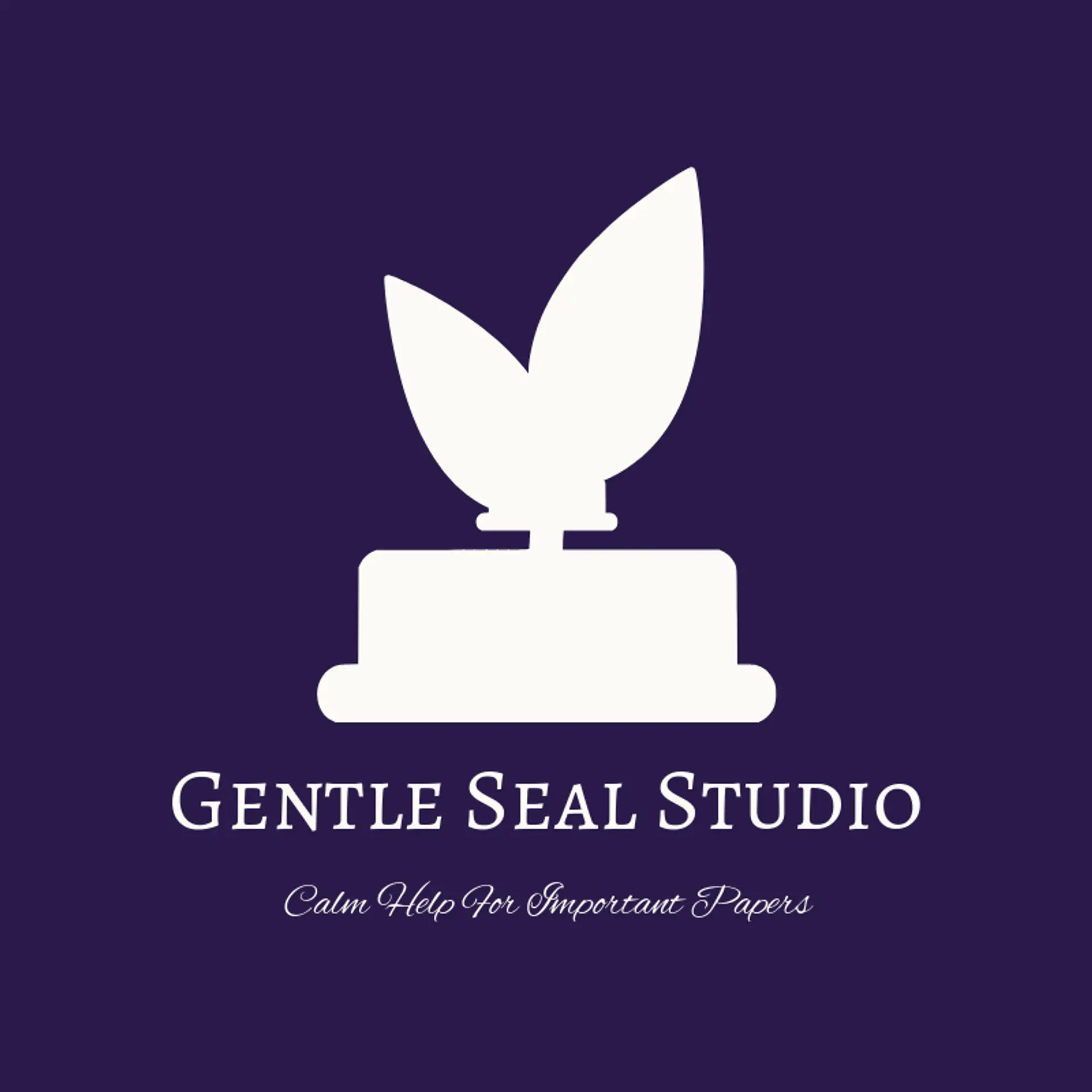 Gentle Seal Studio logo for notary