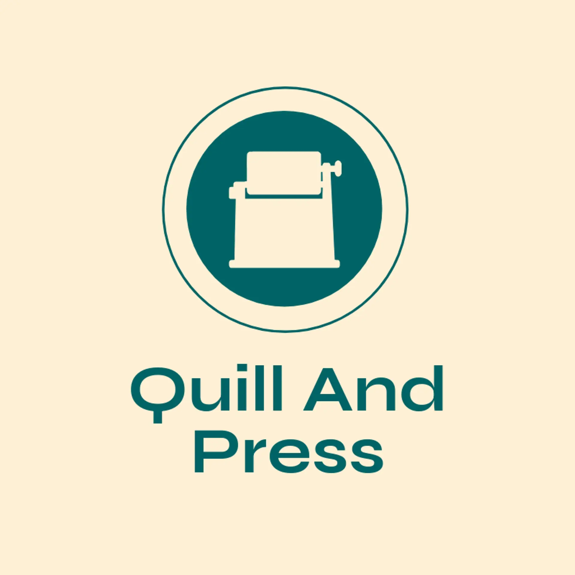 Quill and Press logo for printing press