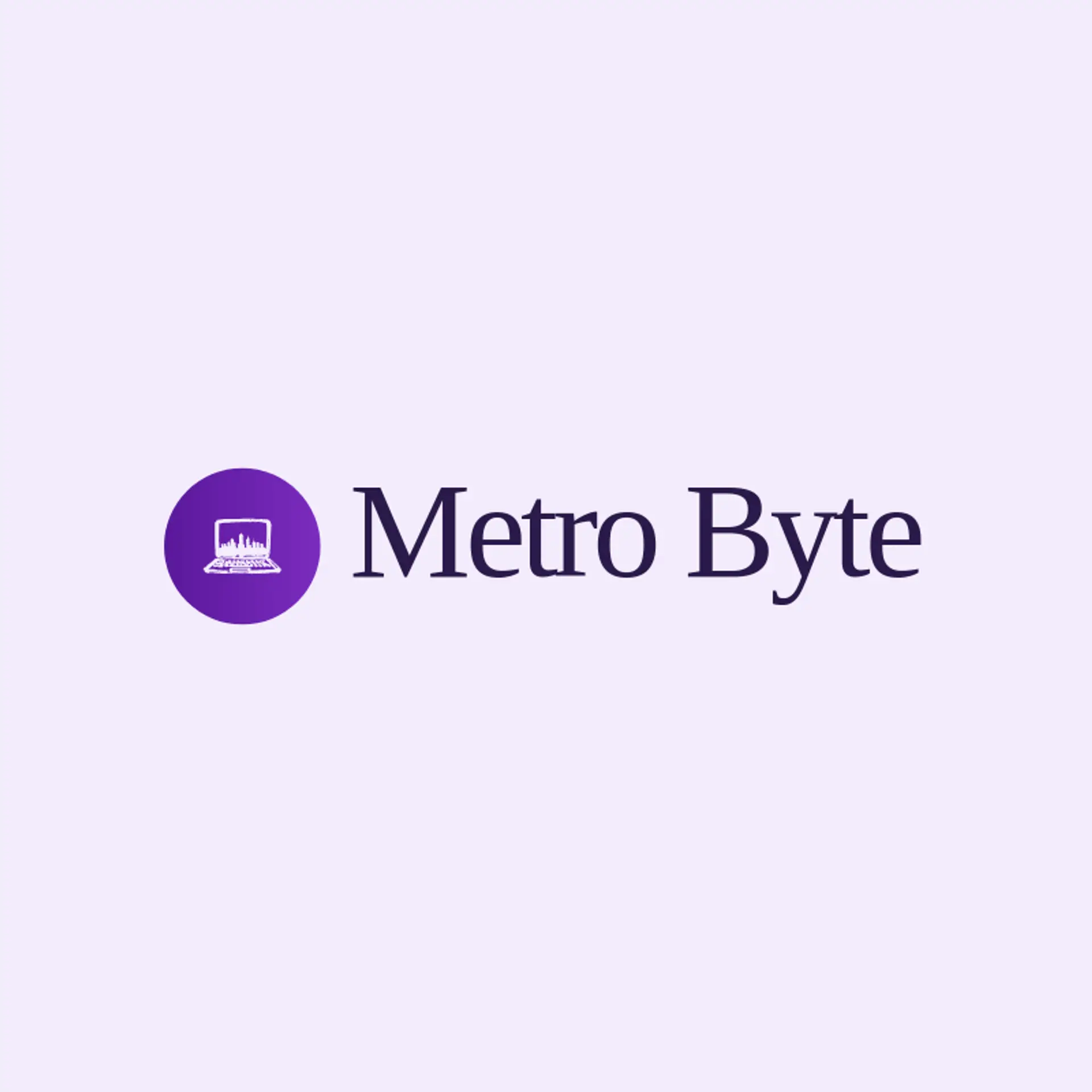Metro Byte logo for laptop
