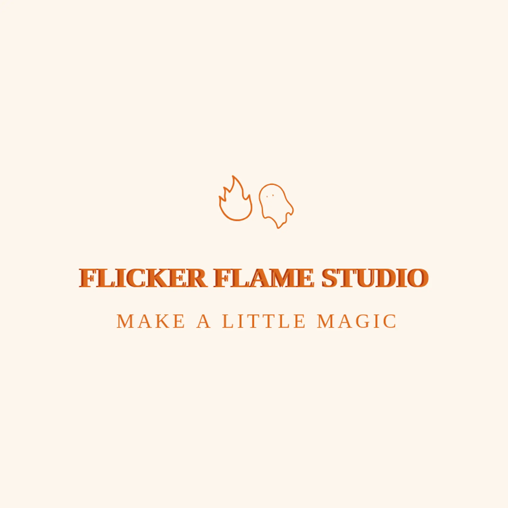 Flicker Flame Studio logo for spooky
