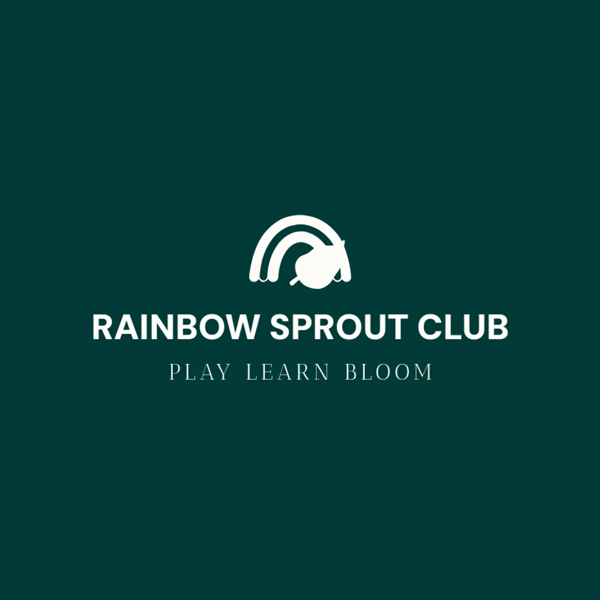 Rainbow Sprout Club logo for daycare