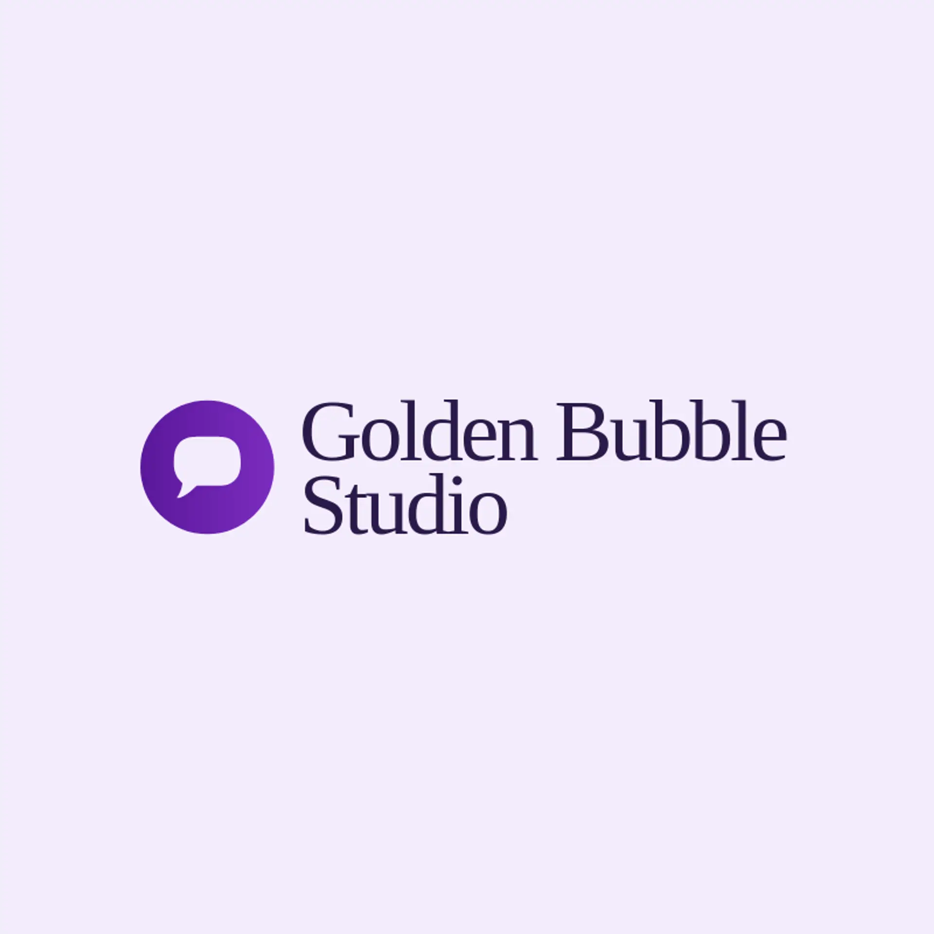 Golden Bubble Studio logo for comic