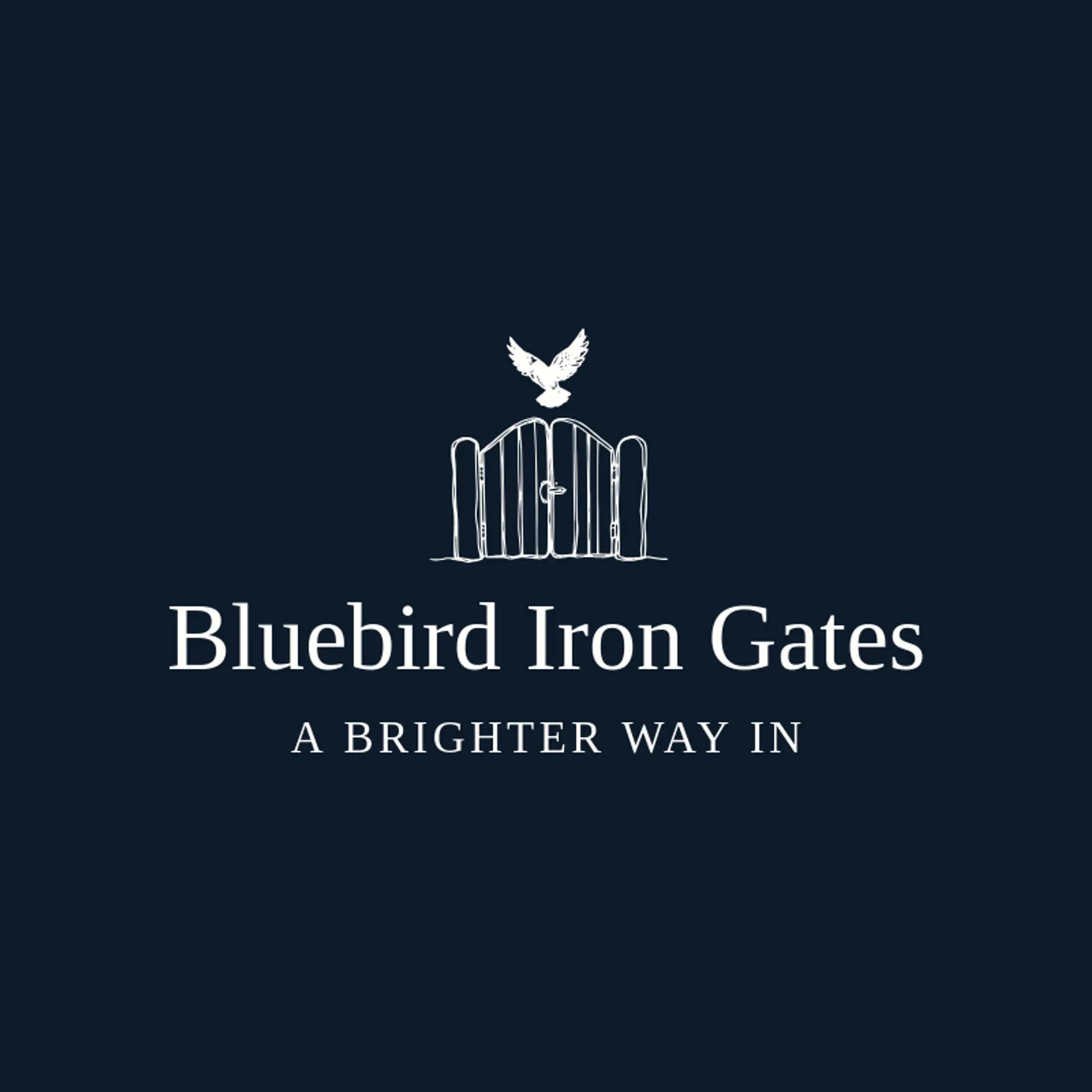 Bluebird Iron Gates logo for gate
