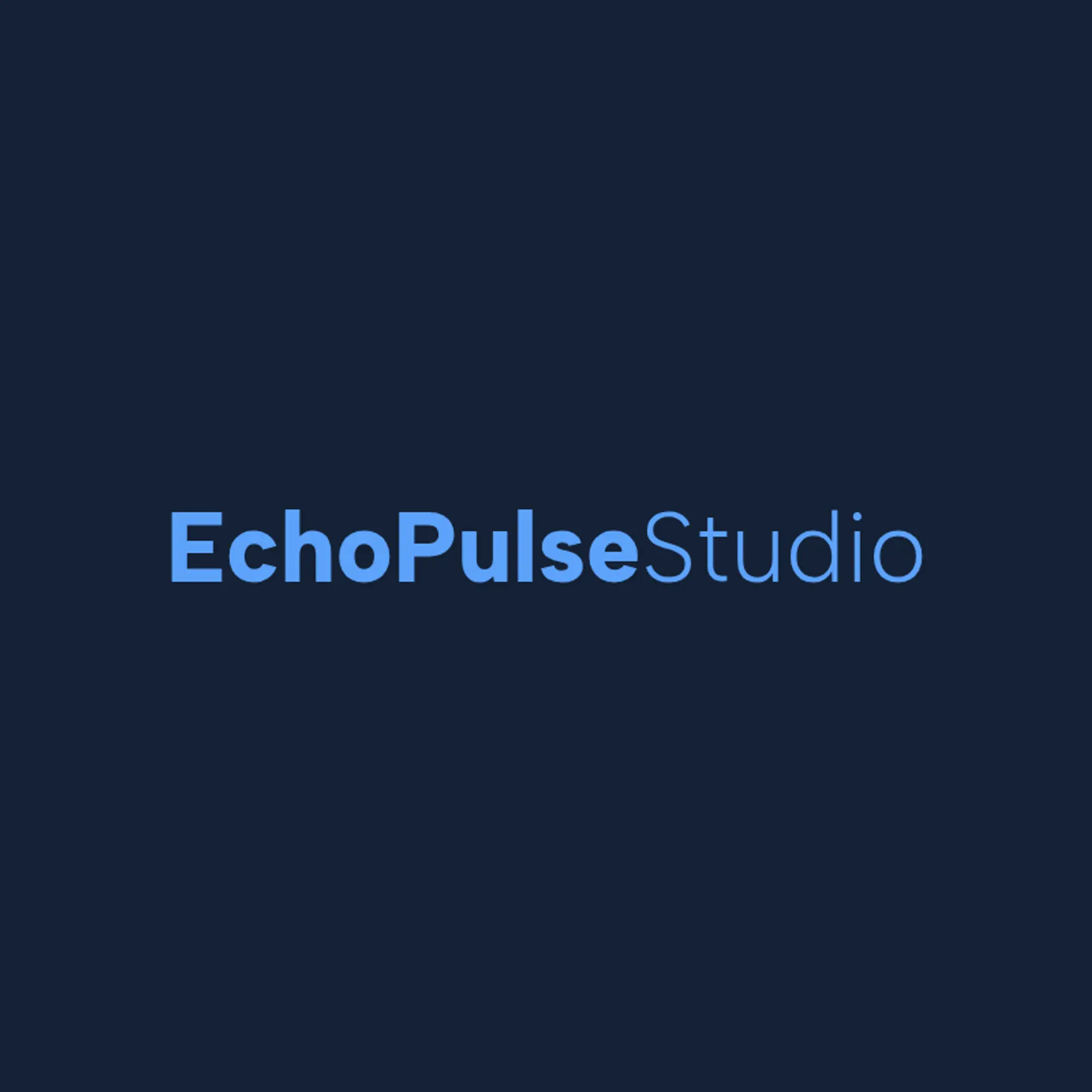 EchoPulse Studio logo for music
