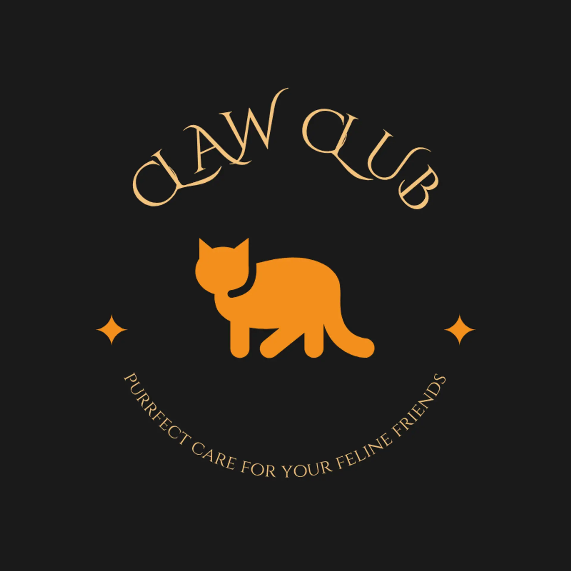 Claw Club logo for cat pet care