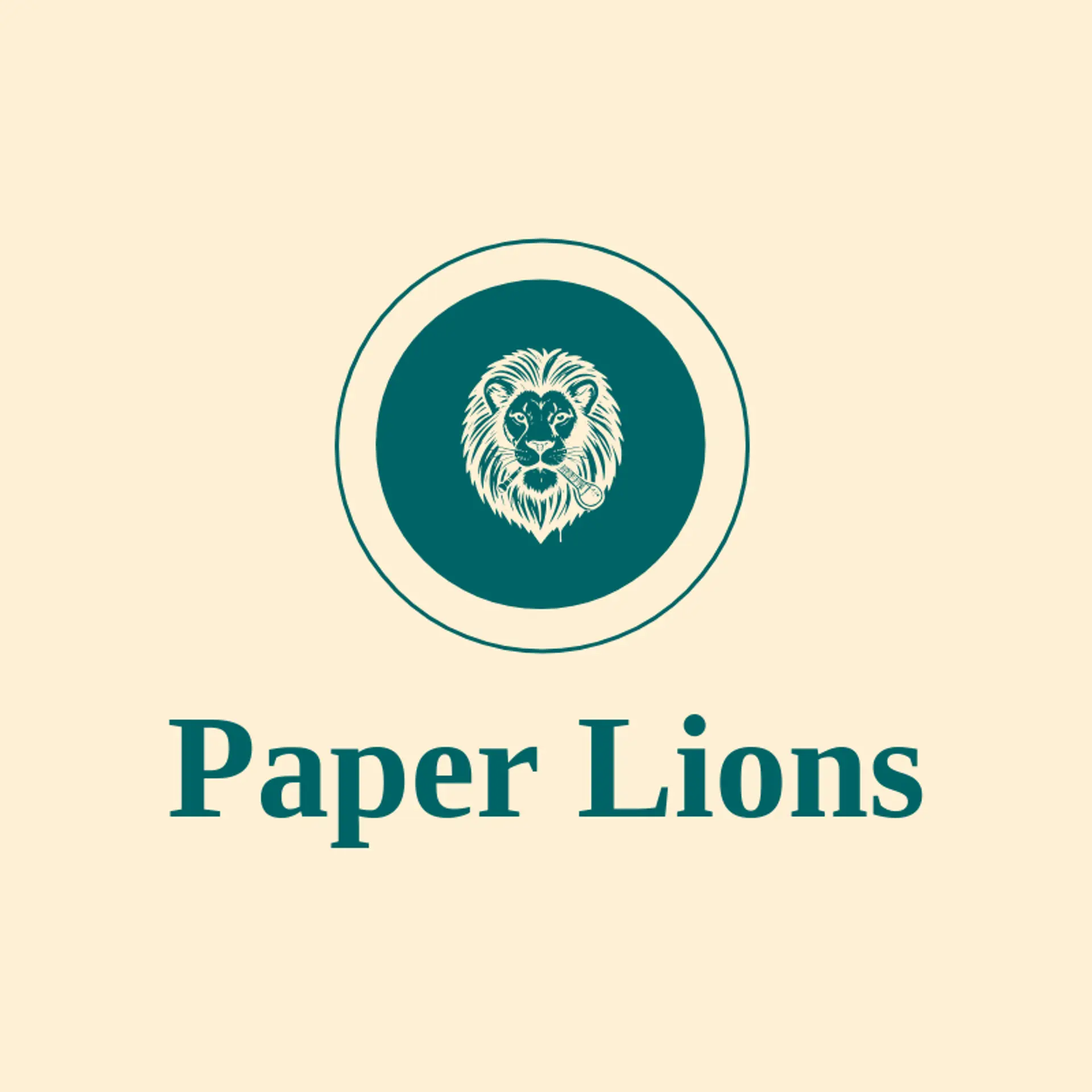Paper Lions logo for rock band