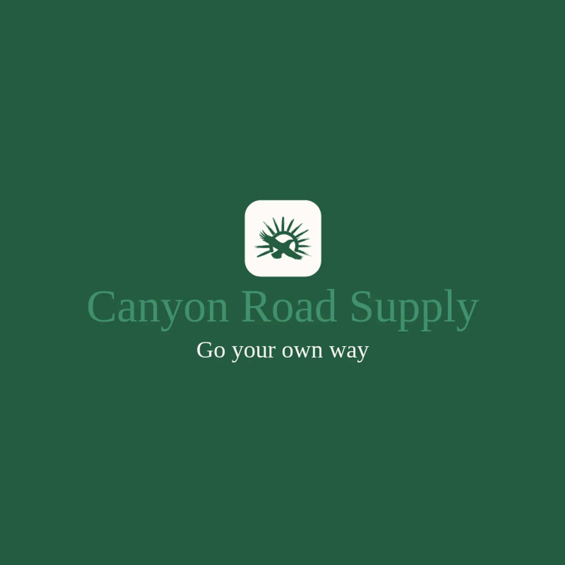 Canyon Road Supply logo for masculine