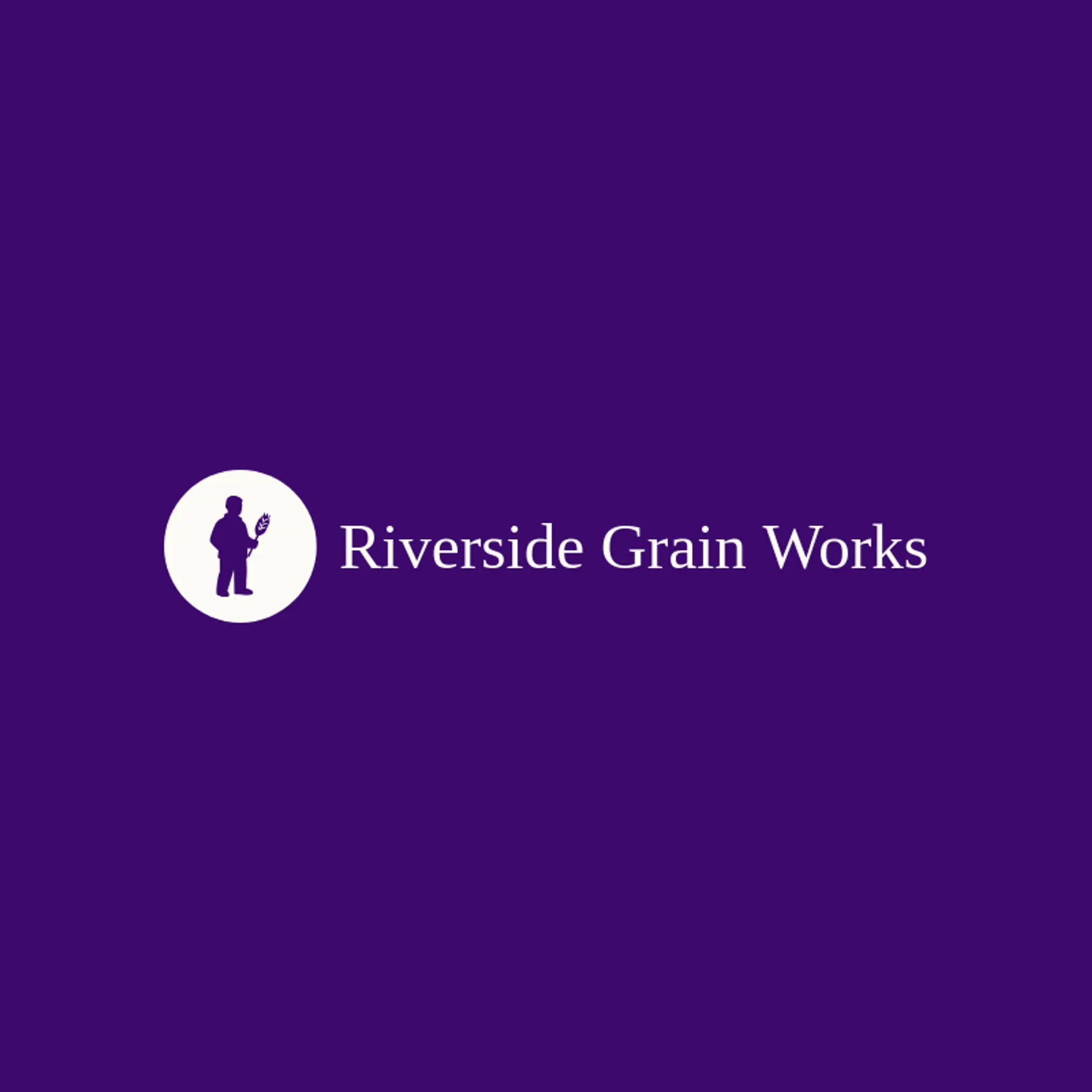Riverside Grain Works logo for farming