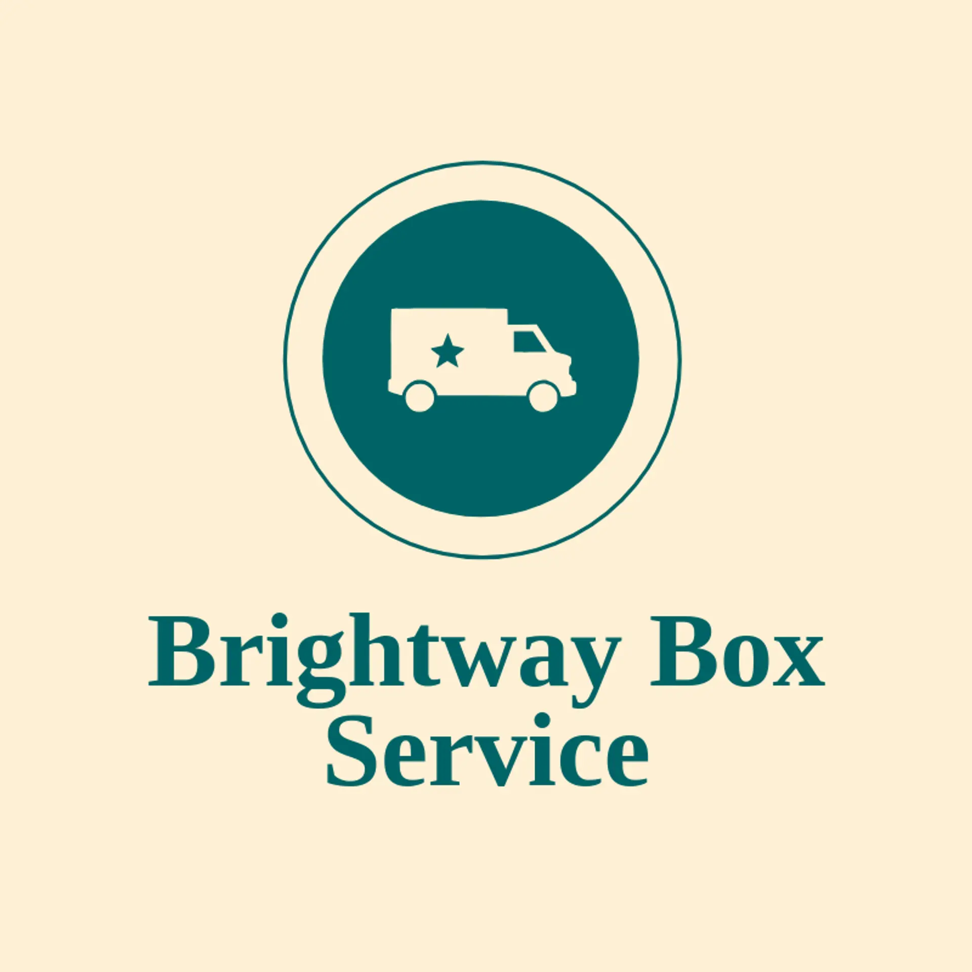 Brightway Box Service logo for box truck