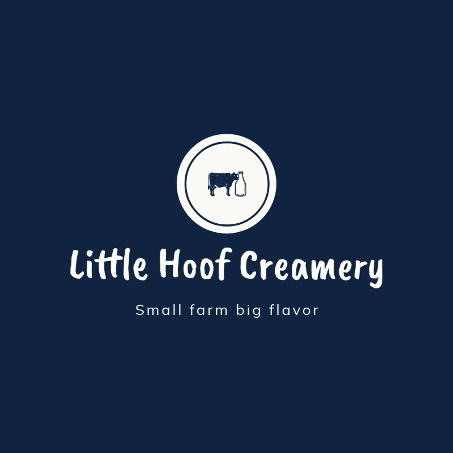 Little Hoof Creamery logo for cow