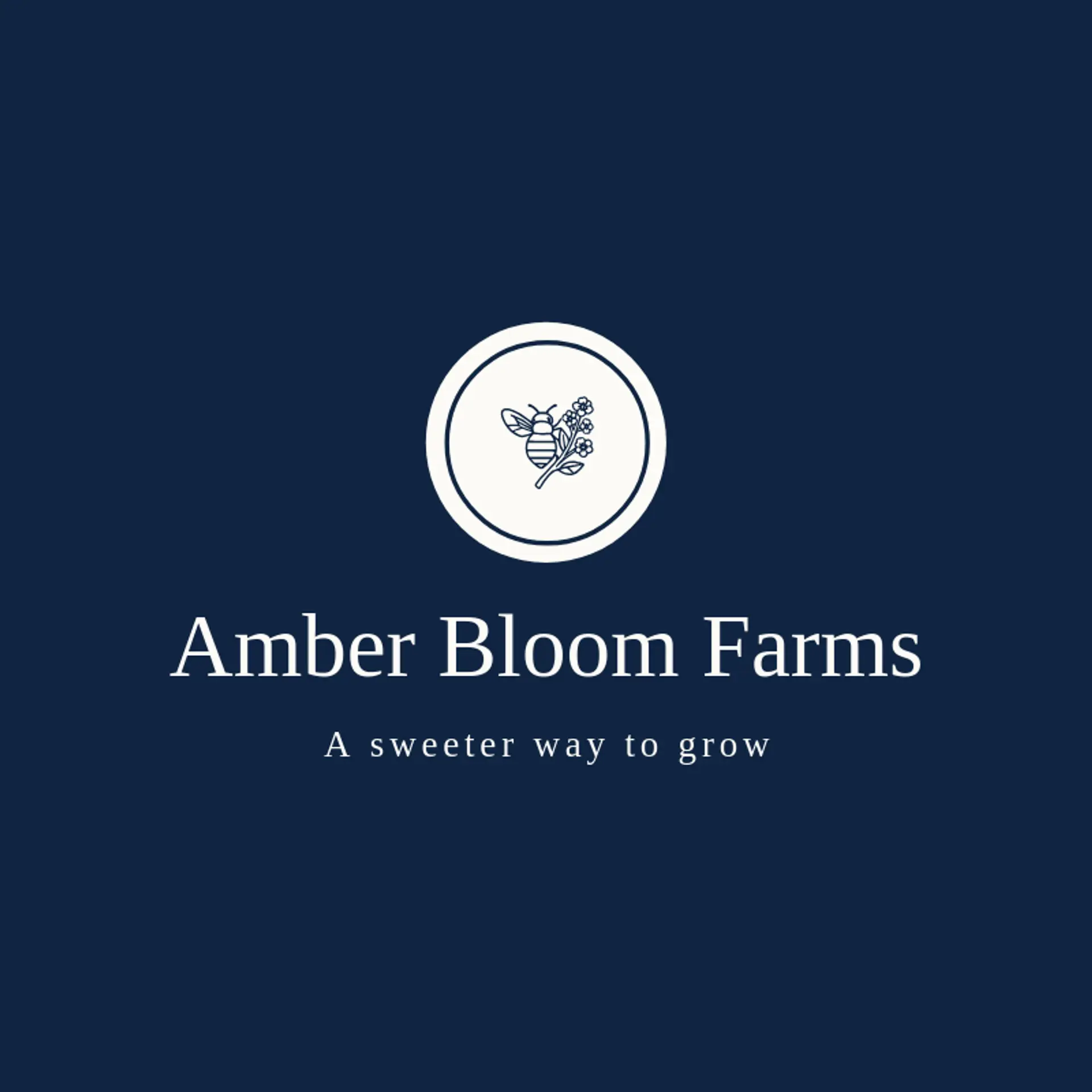 Amber Bloom Farms logo for honey bee