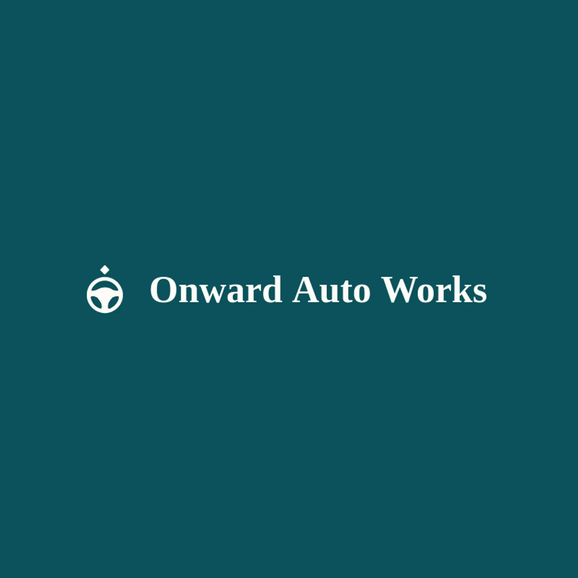 Onward Auto Works logo for steering wheel
