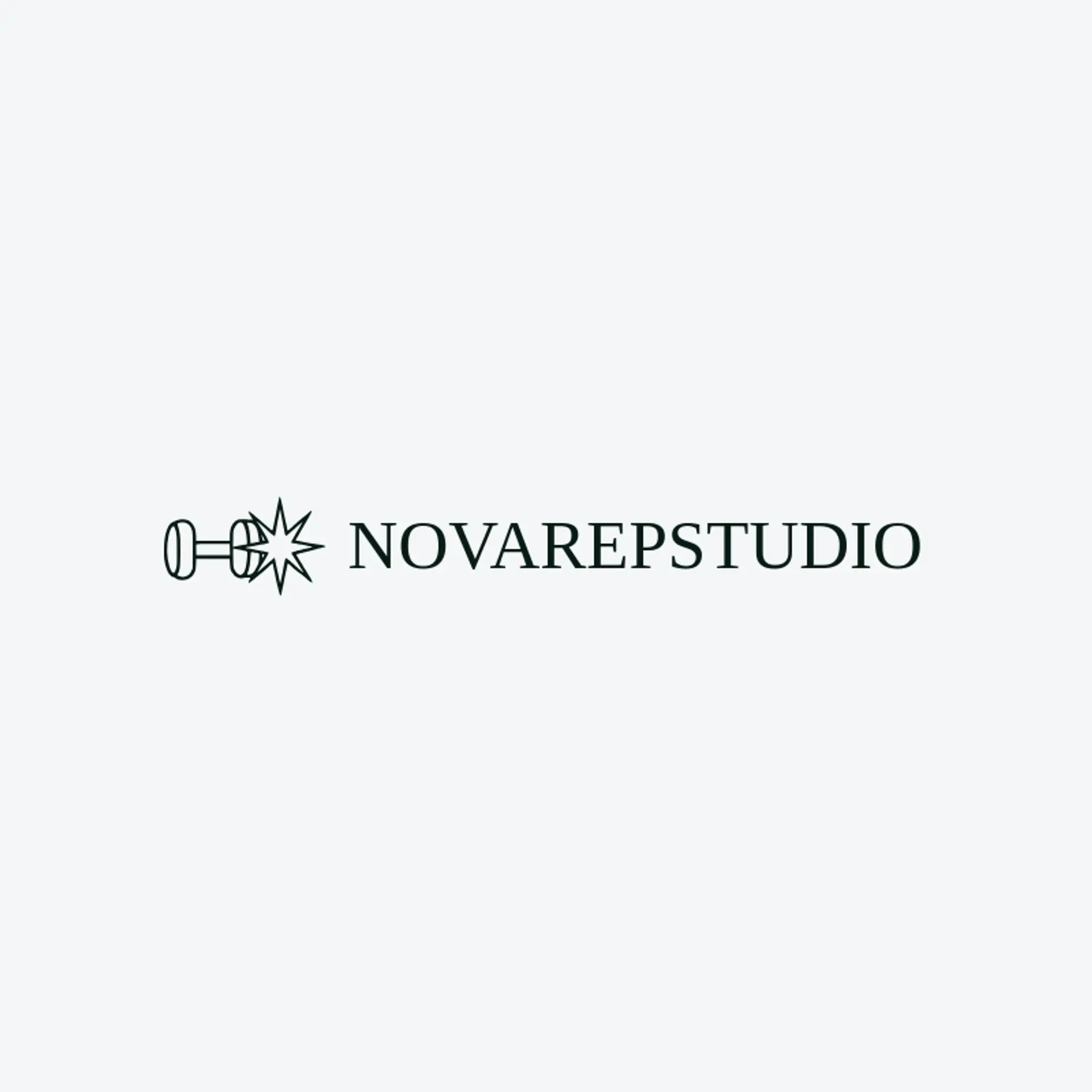 Nova Rep Studio logo for dumbbell