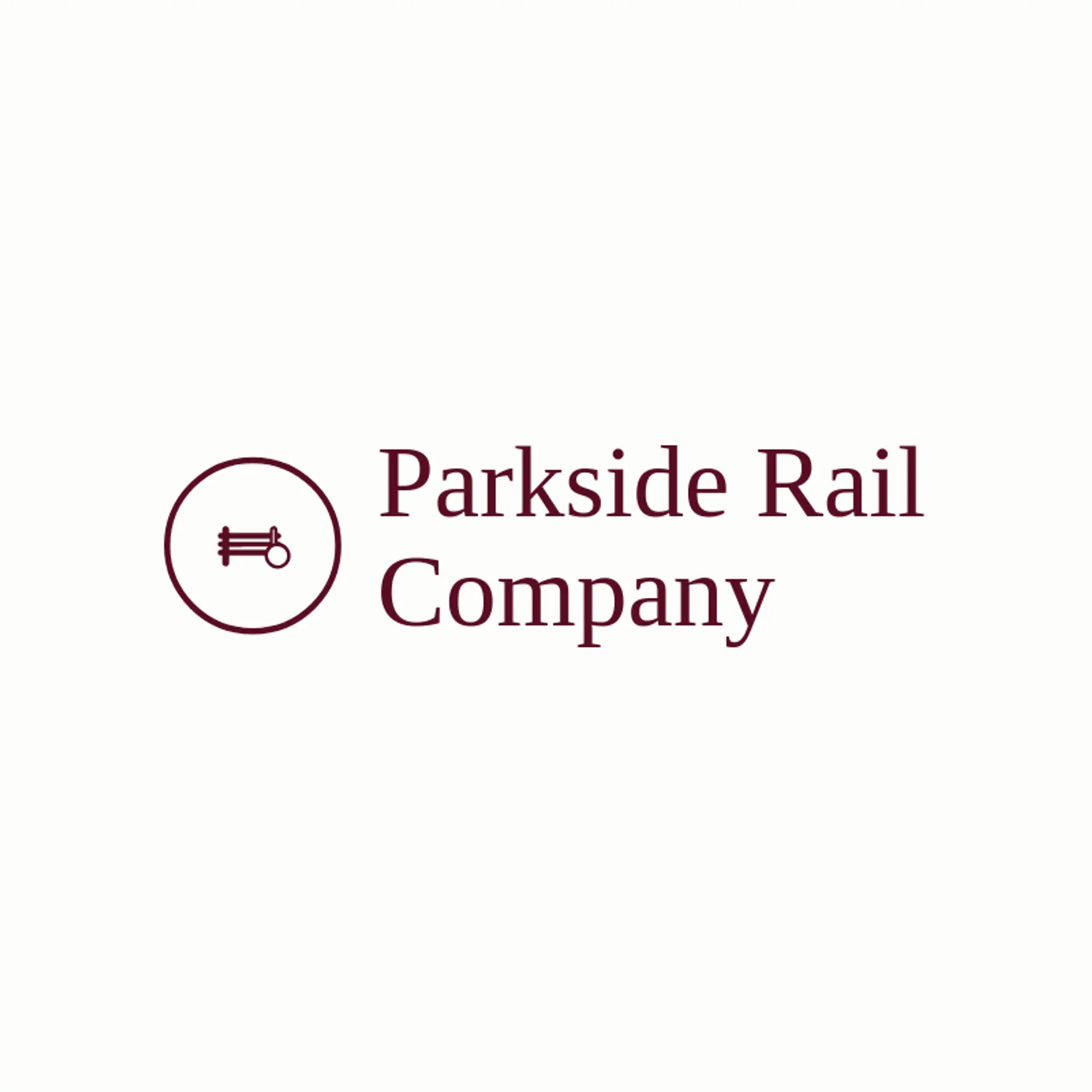 Parkside Rail Company logo for fence