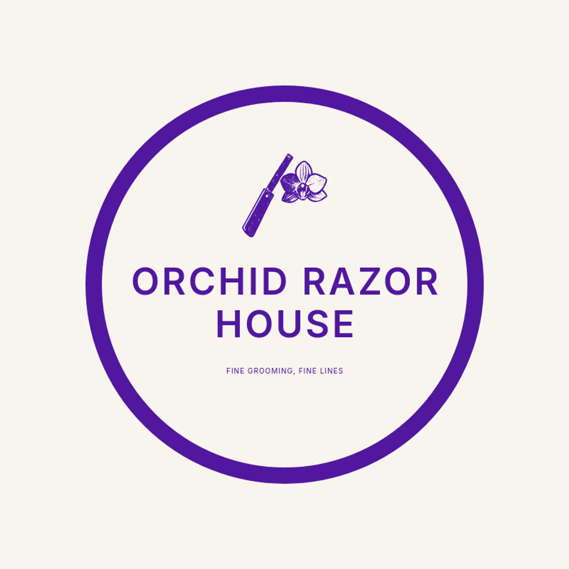 Orchid Razor House logo for men salon