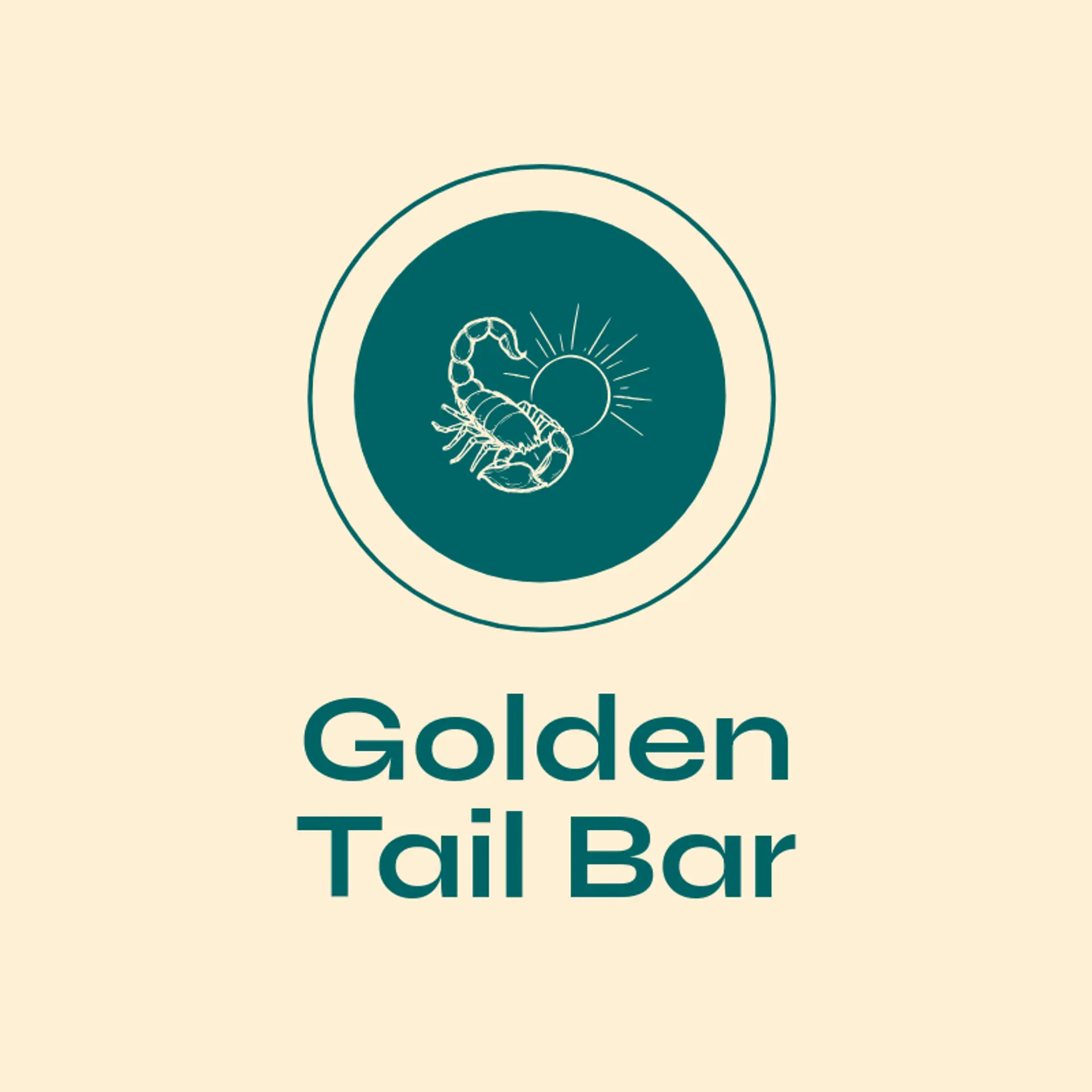 Golden Tail Bar logo for scorpion