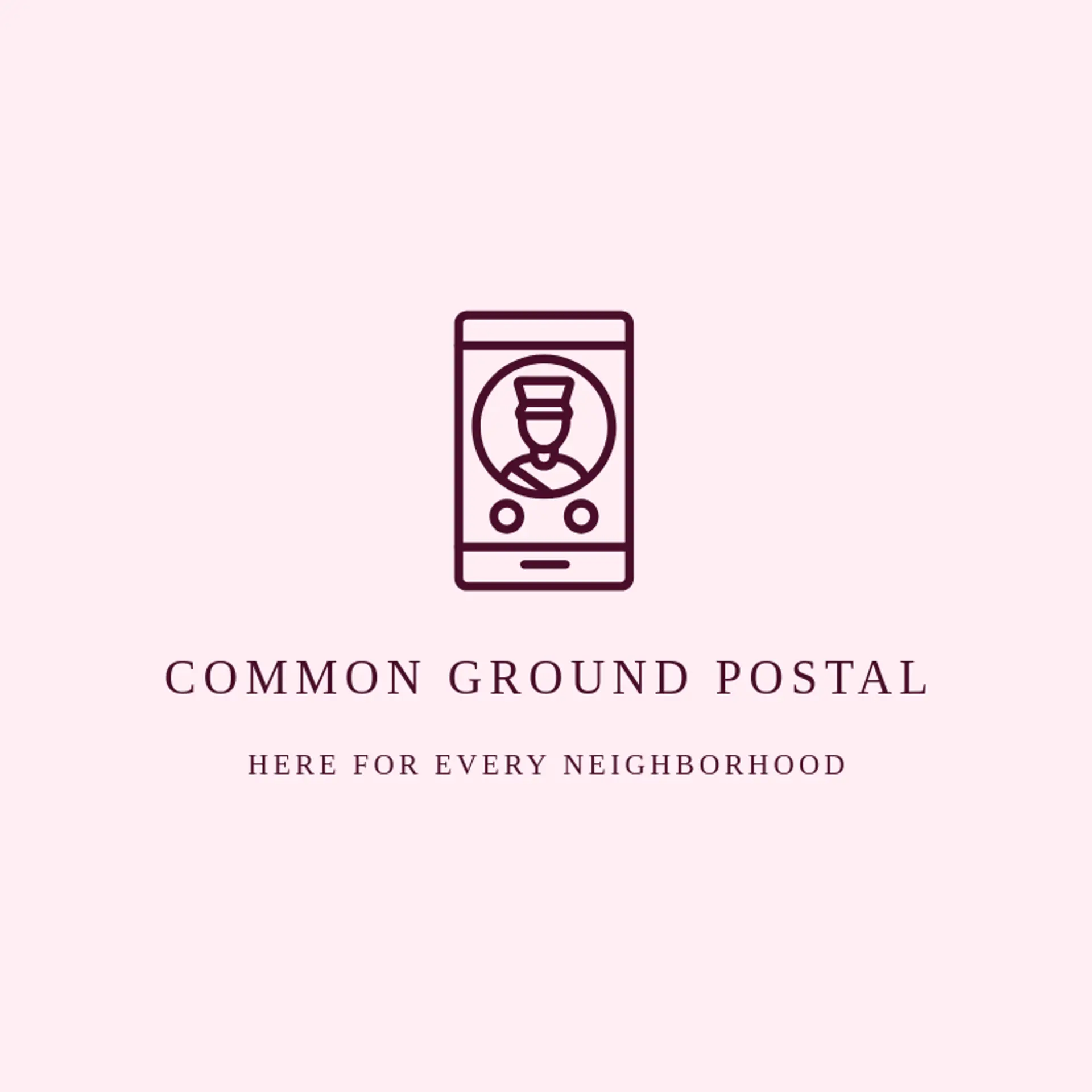 Common Ground Postal logo for post office