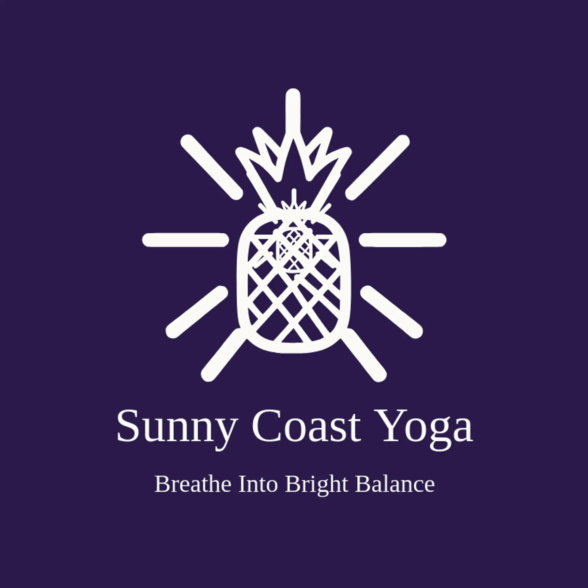 Sunny Coast Yoga logo for pineapple